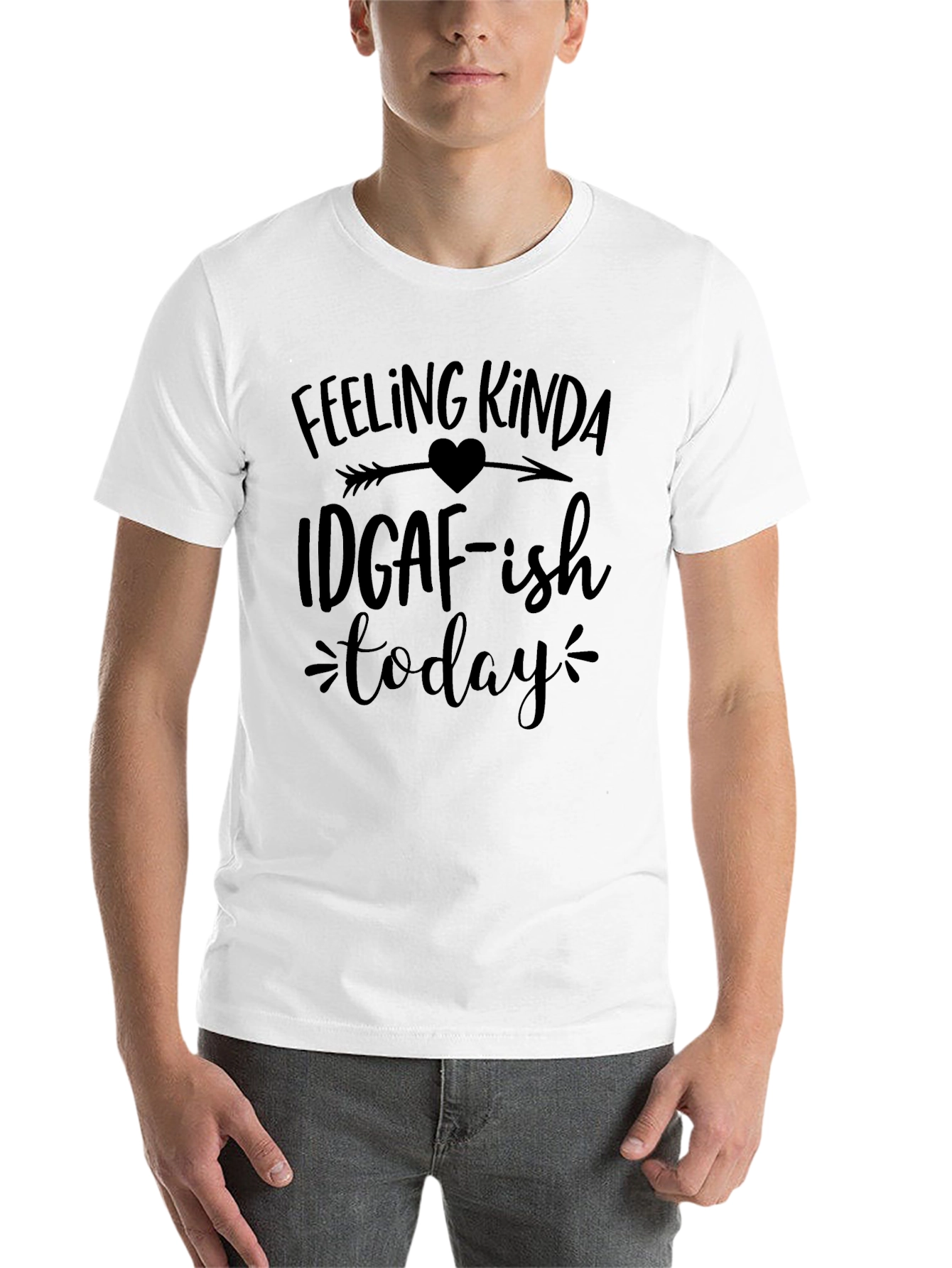 Black IDGAF-ish Today T-Shirt - Trendy Casual Wear view 14