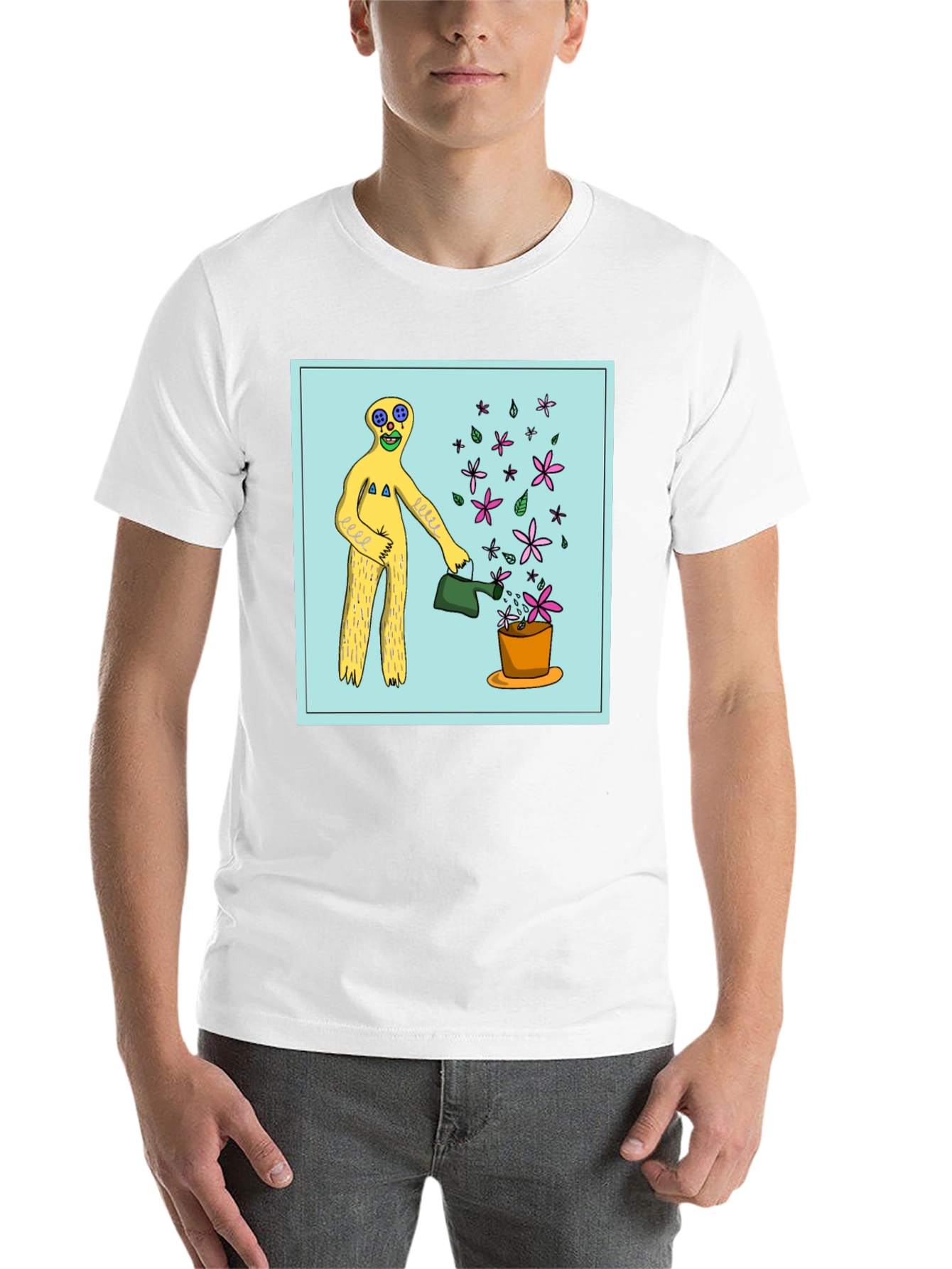 Black Surreal Gardener Graphic T-Shirt - Black view 14