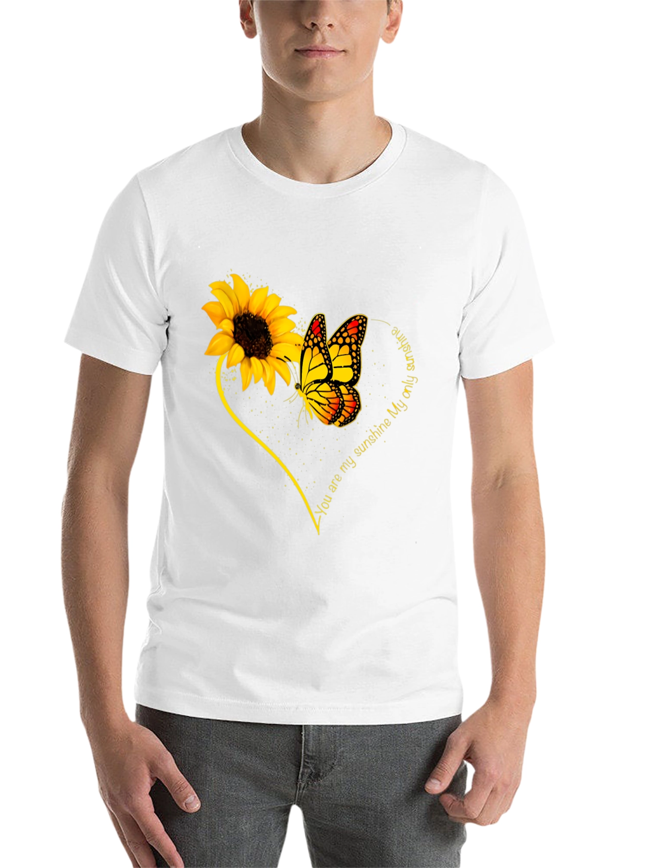 Black Sunflower Butterfly 'You Are My Sunshine' Graphic Tee view 14
