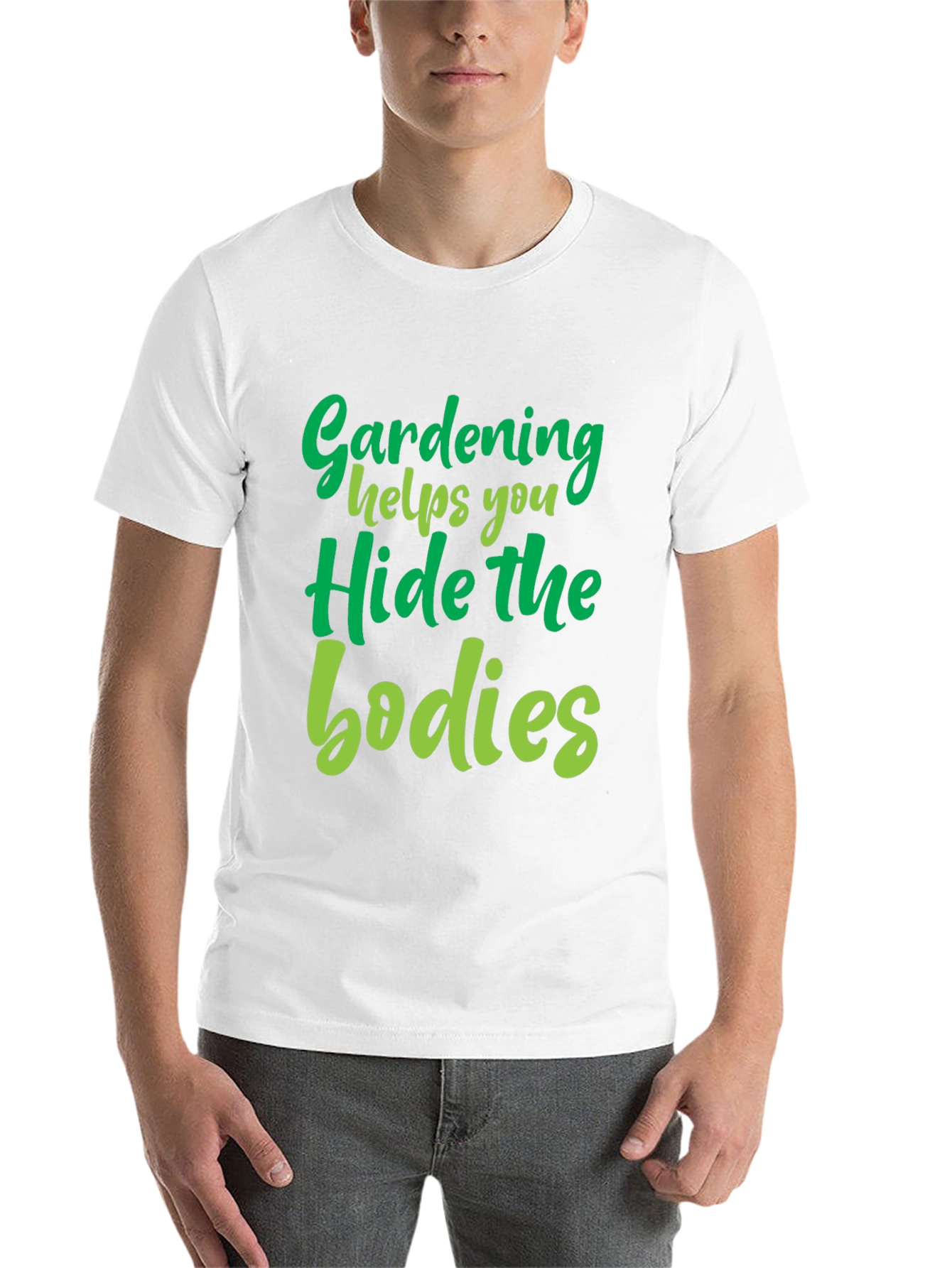 Black Gardening Hide the Bodies Graphic Novelty Tee view 14