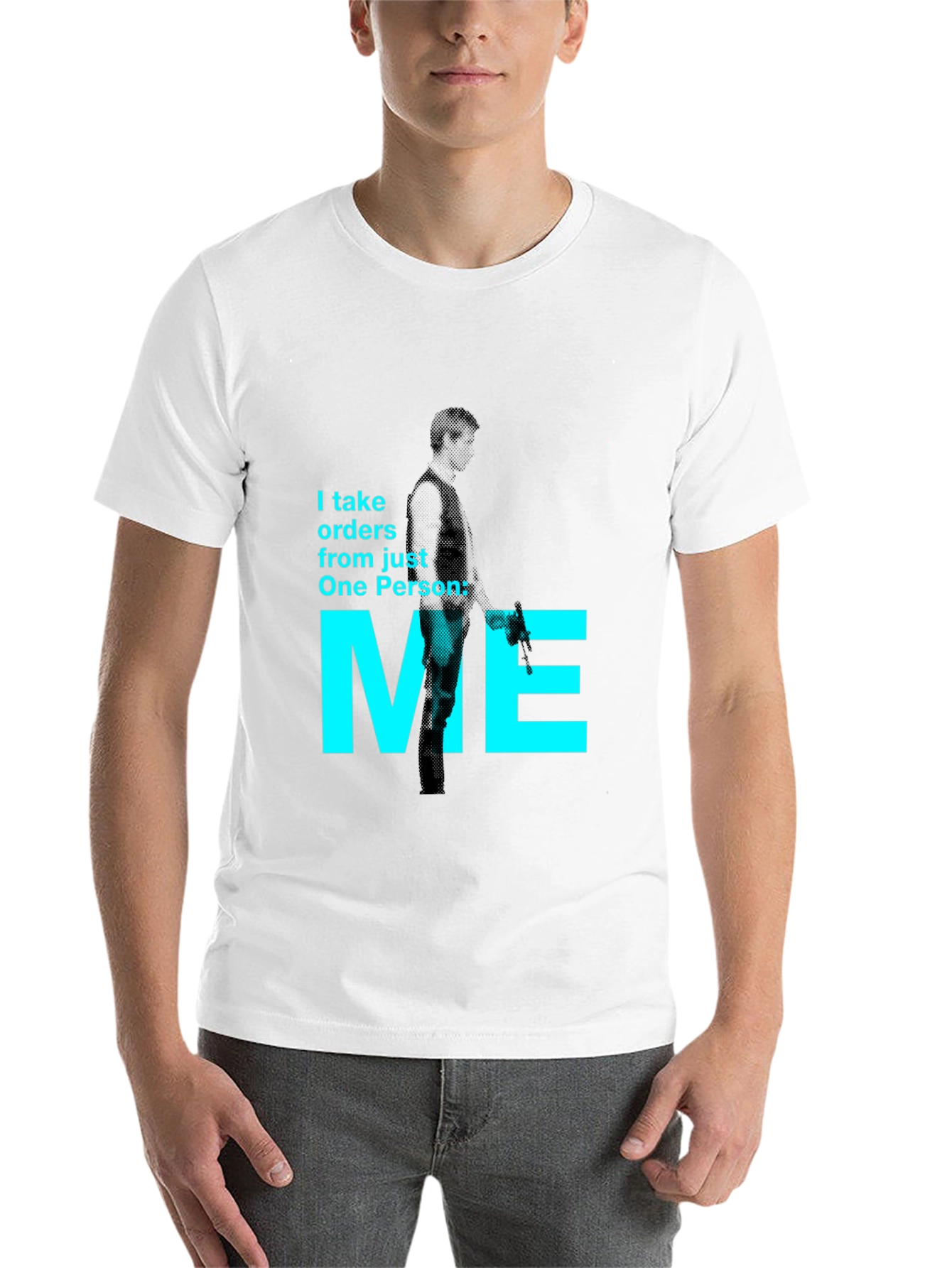 Black I Take Orders From Just One Person: Me T-Shirt view 14