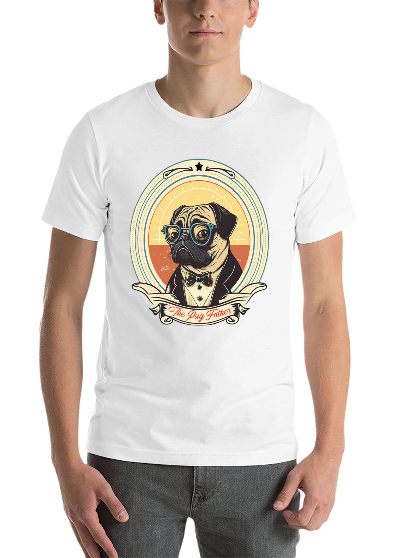 Black The Pug Father T-Shirt - Dog Dad Tee view 14