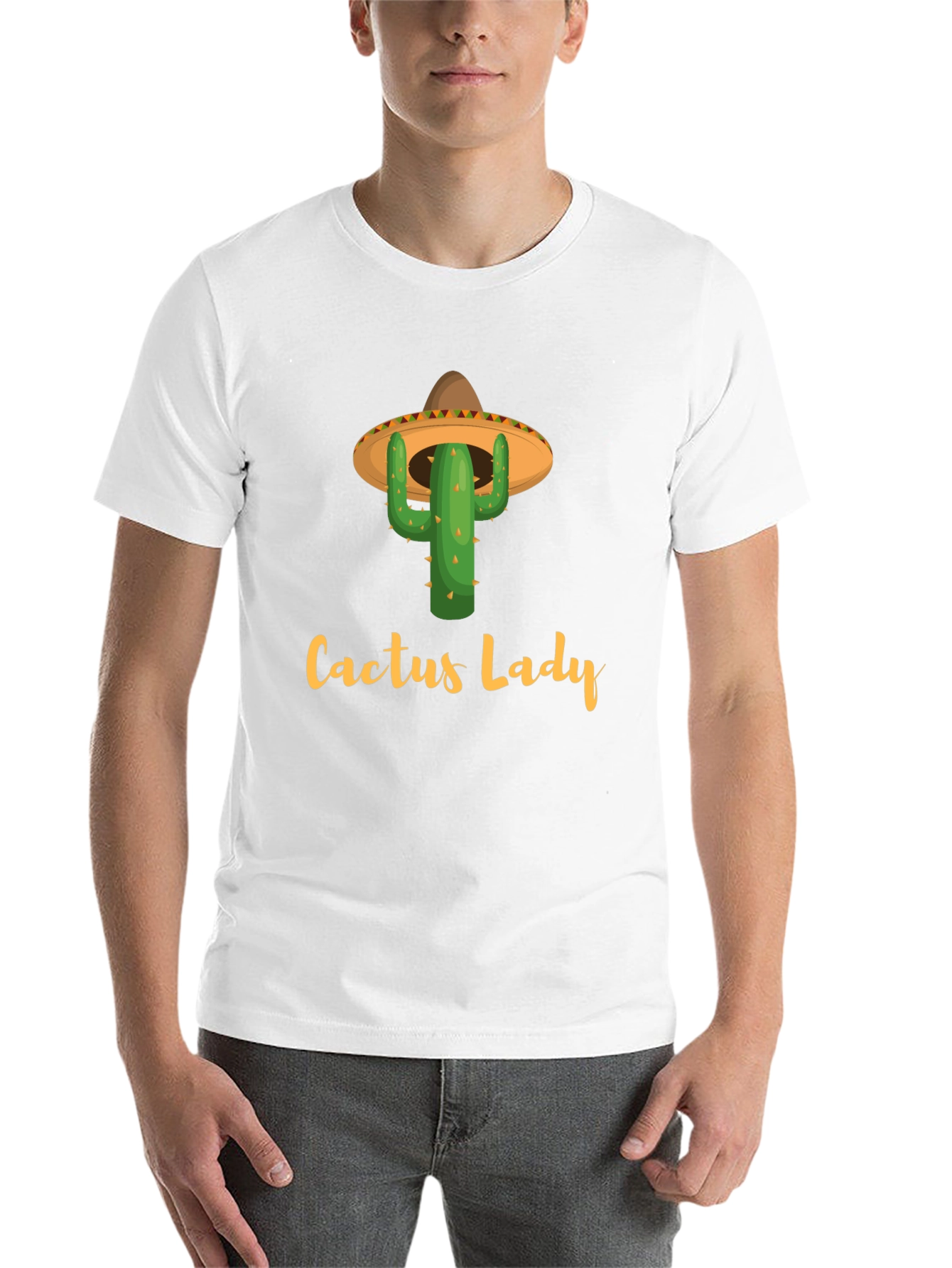 Black Cactus Lady Graphic Tee -  Fun Novelty Shirt view 14