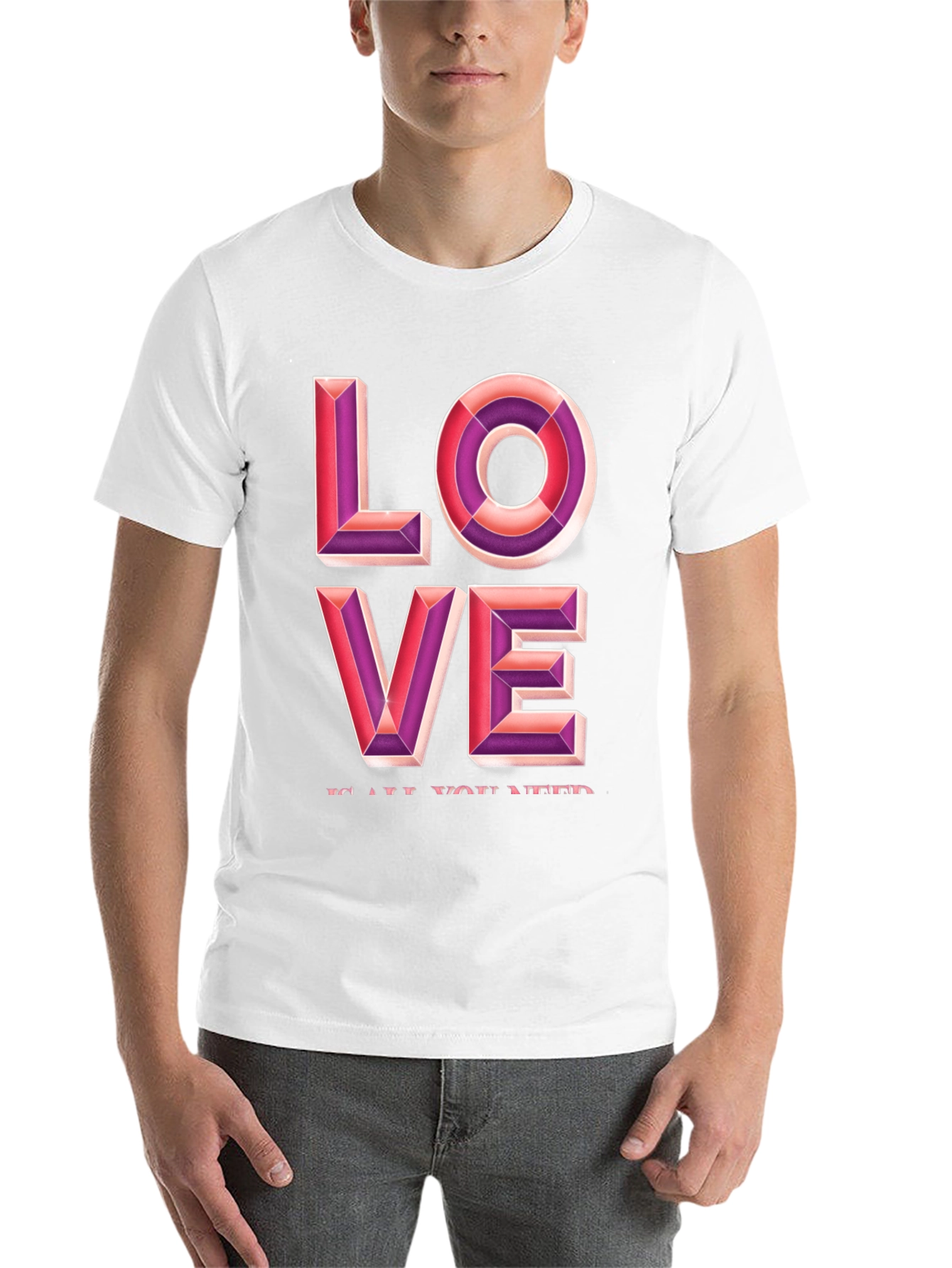 Black Love Graphic Tee - Black Casual T-Shirt view 14