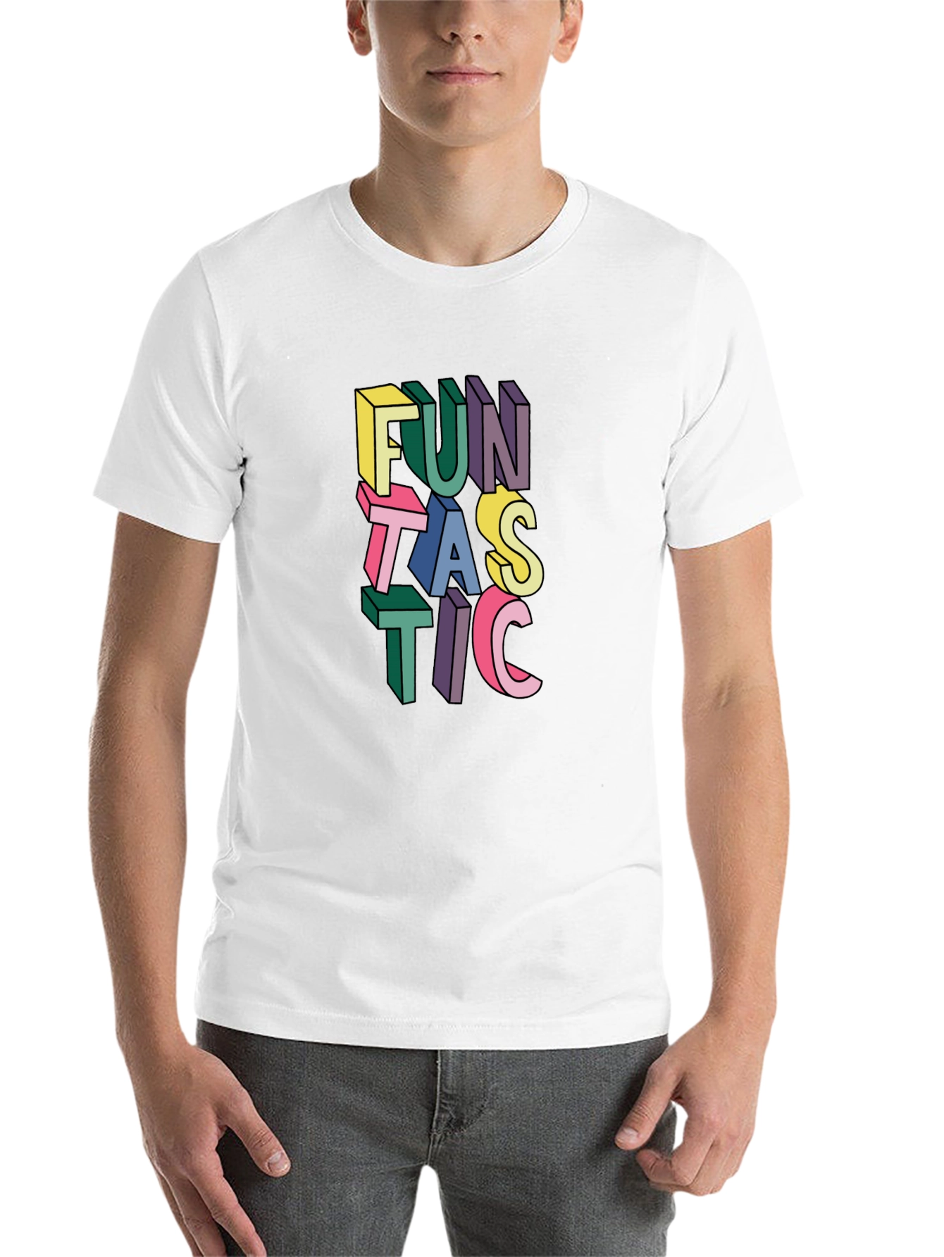 Black Fun Tastic Graphic T-Shirt - Bold Colorful Design view 14