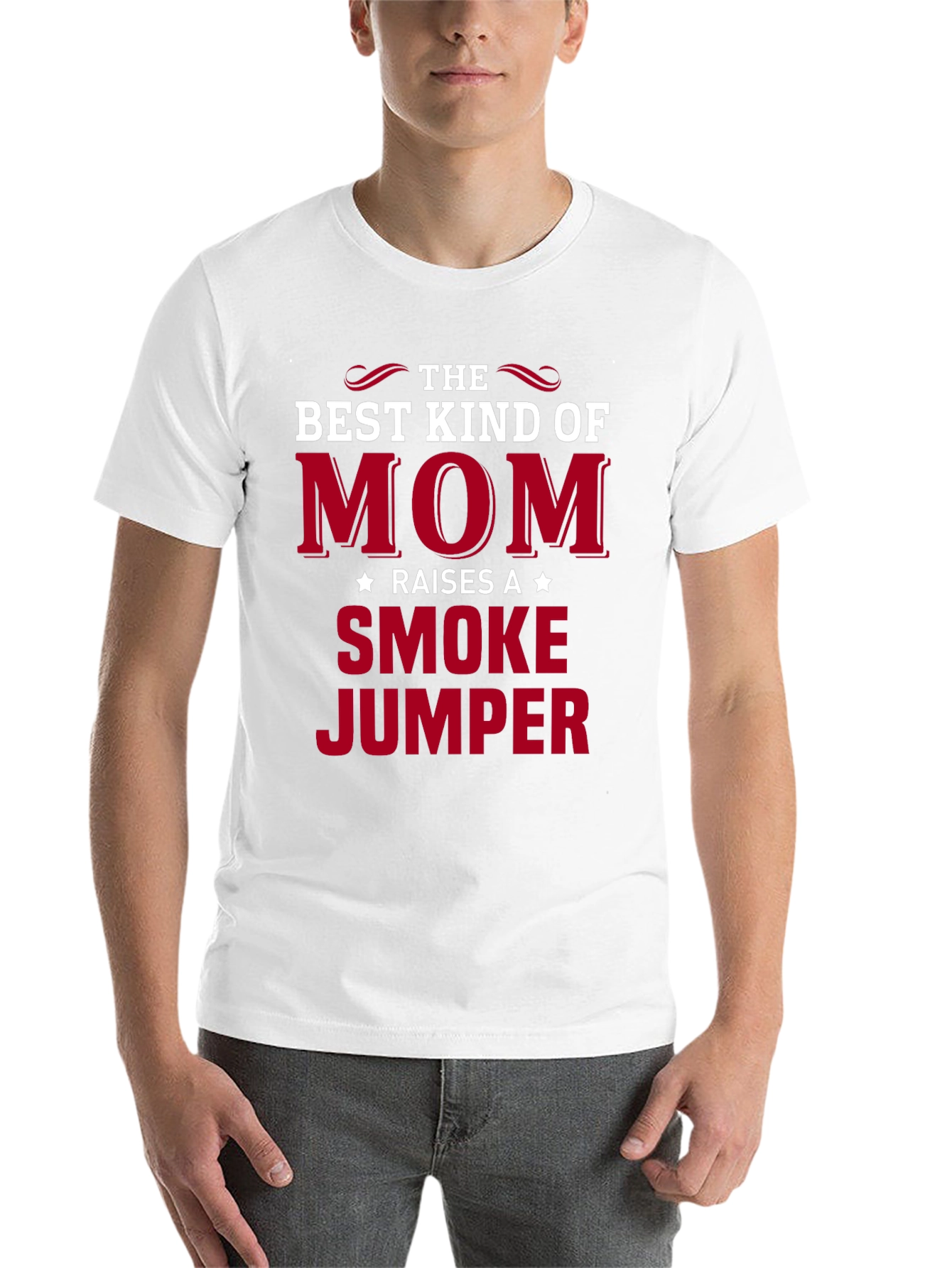 Black Best Kind of Mom Raises a Smoke Jumper T-Shirt view 14