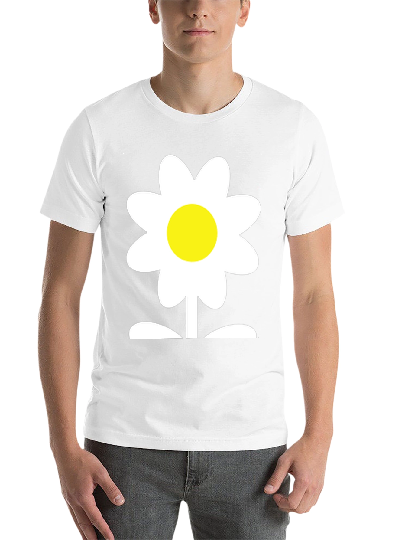 Black Daisy Flower Graphic Tee - Soft Cotton Blend view 14