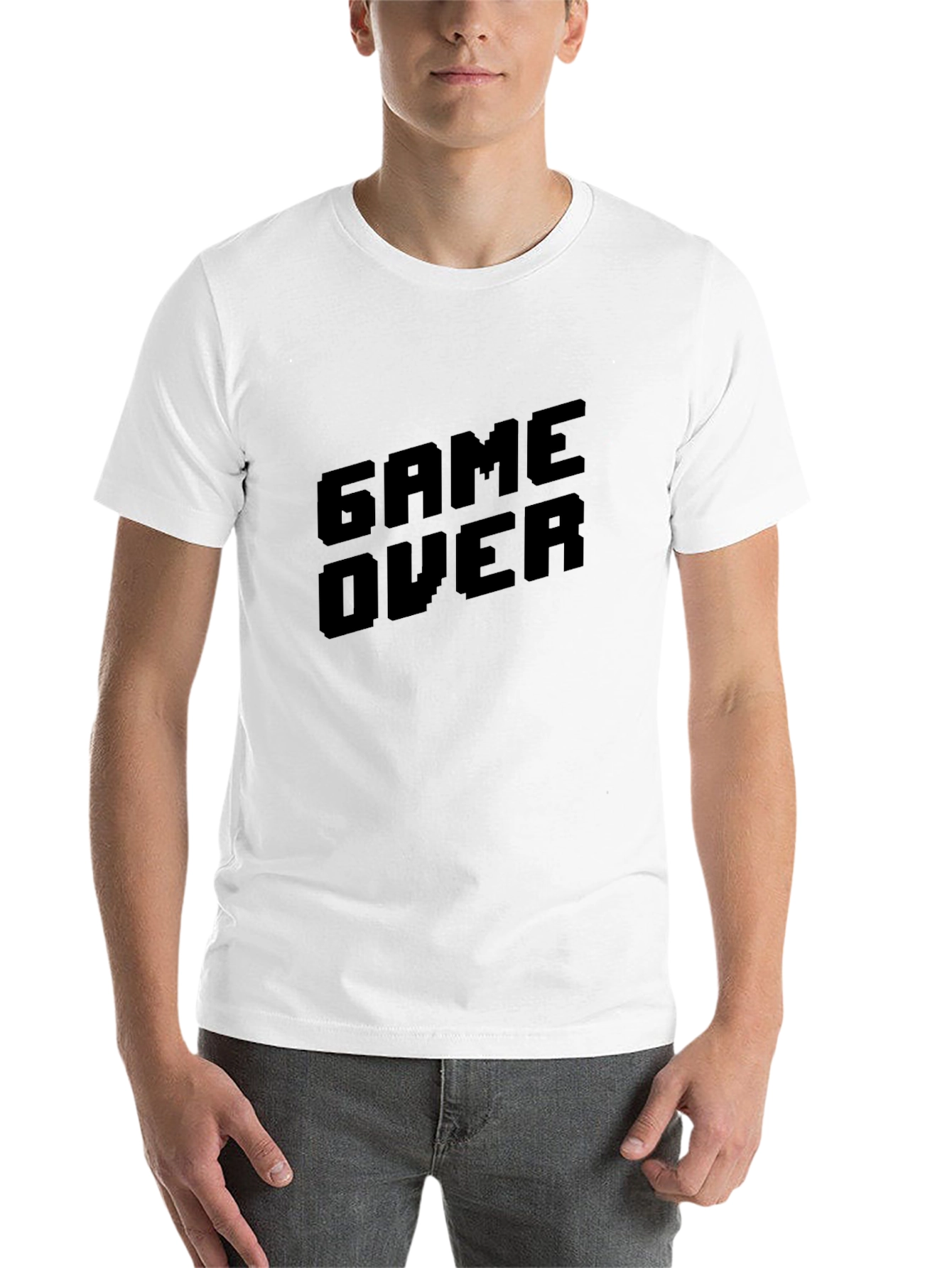 Black Game Over Black T-Shirt - Gamer Style Tee view 14