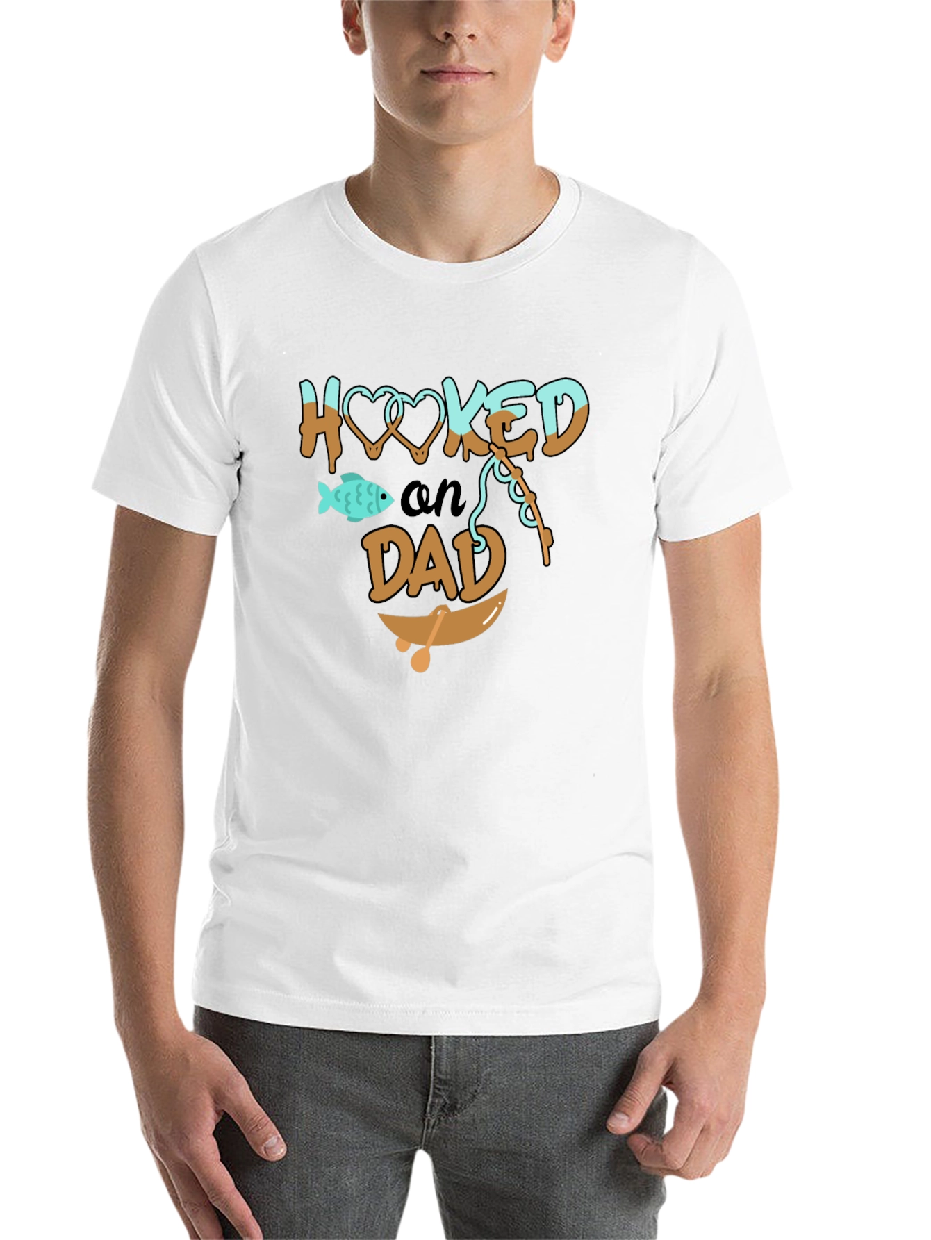 Black Hooked on Dad Graphic T-Shirt view 14