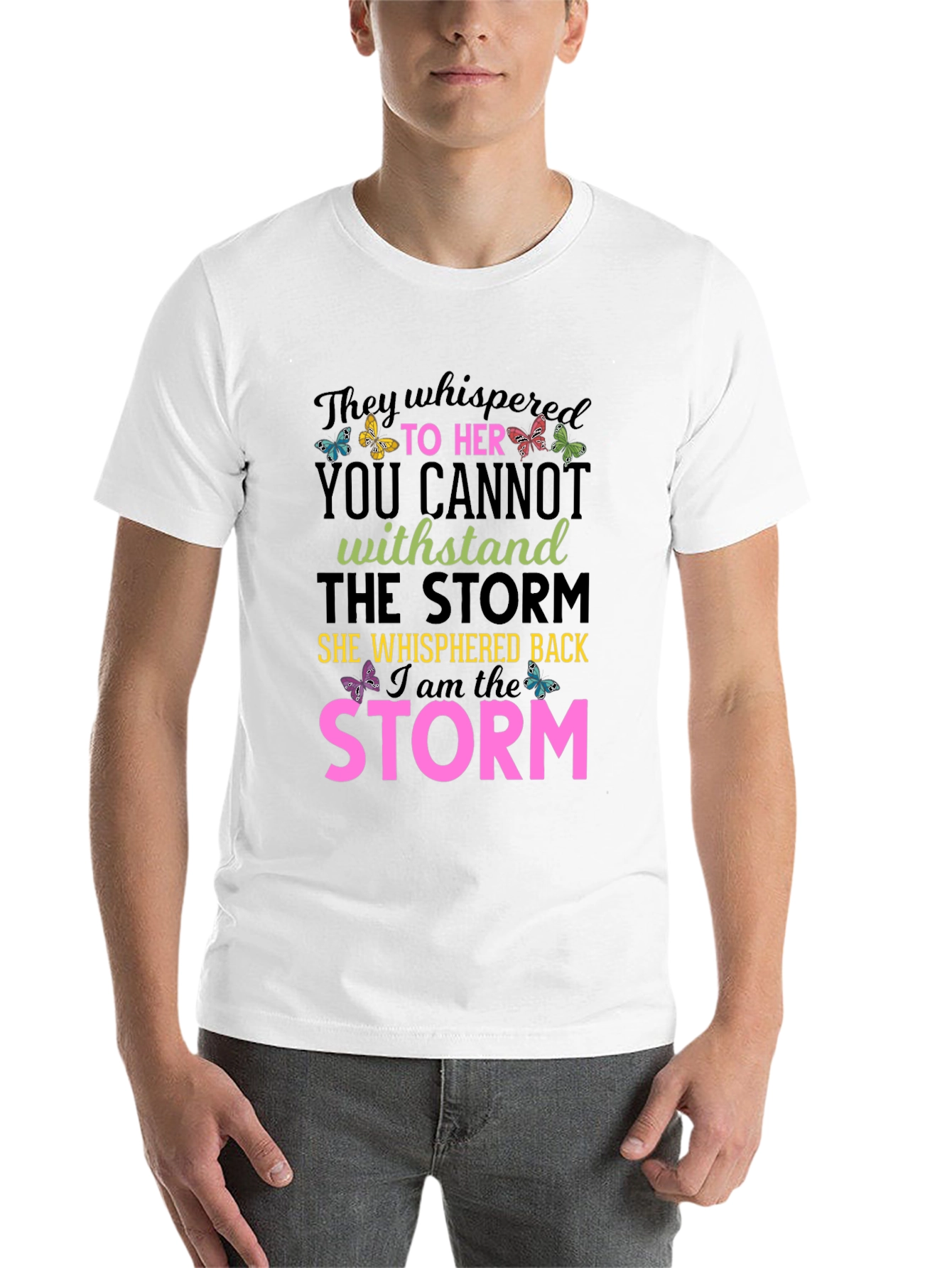 Black I am the Storm T-Shirt view 14