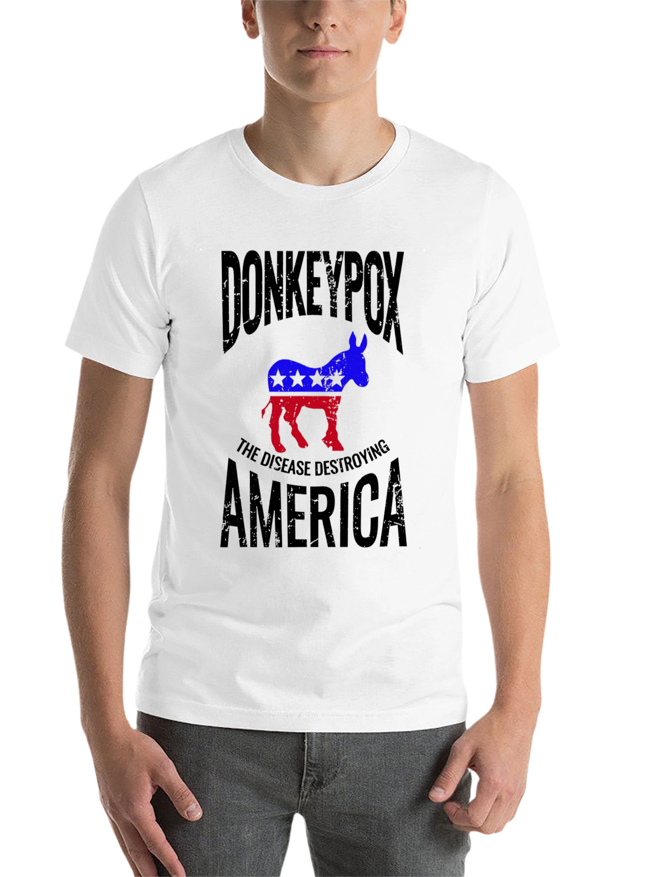Black Donkeypox Graphic T-Shirt view 14