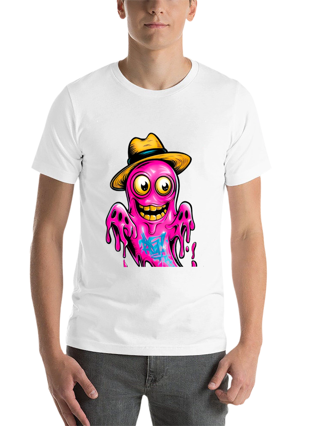 Black Cartoon Octopus T-Shirt - Funky Graphic Tee view 14