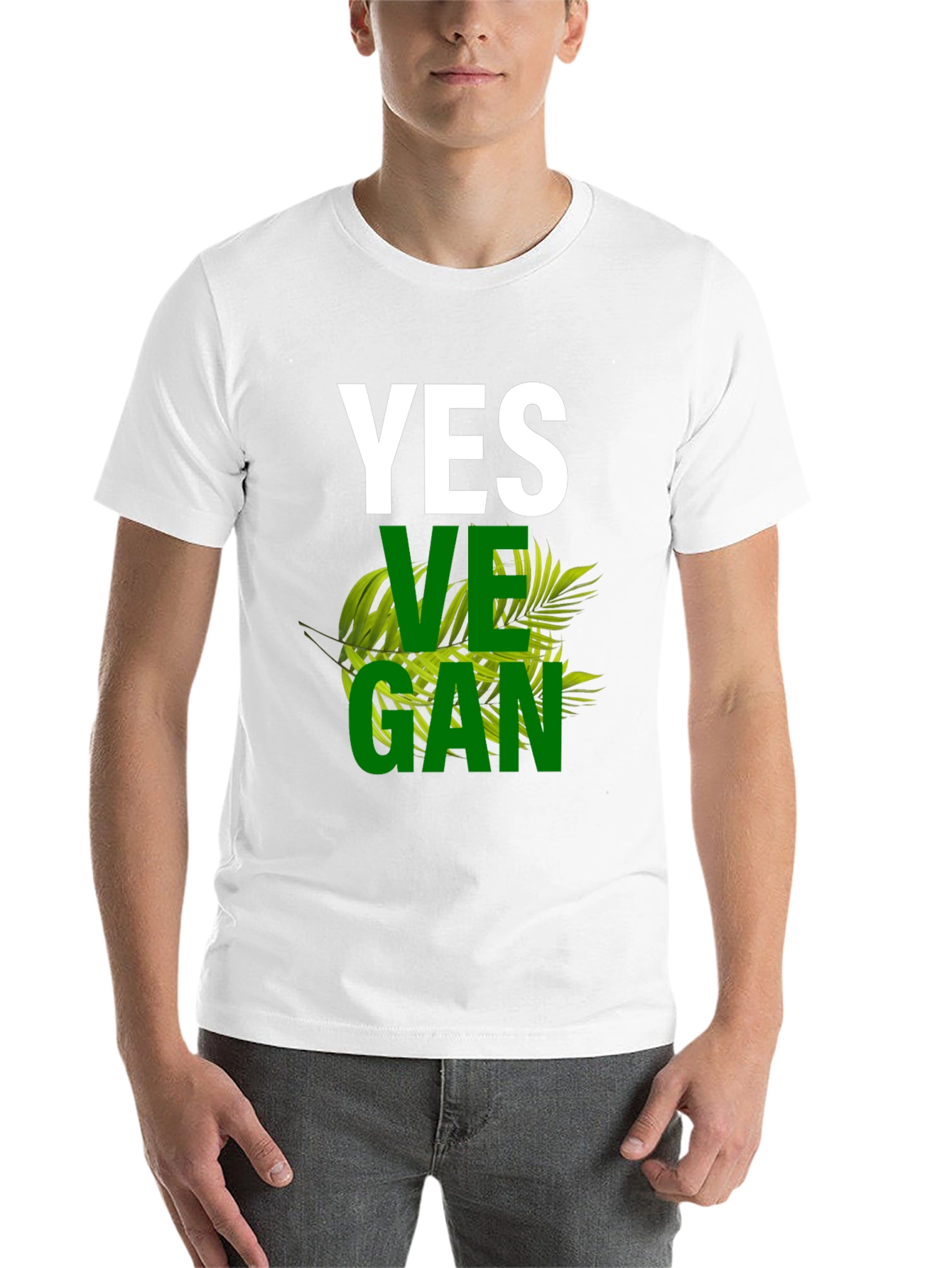 Black Yes Vegan Graphic T-Shirt view 14