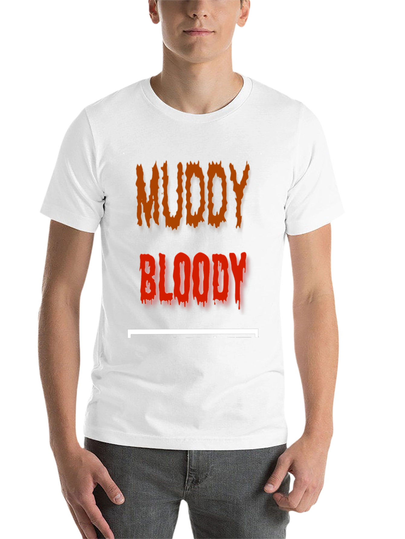 Black Muddy Bloody T-Shirt - Edgy Graphic Tee view 14