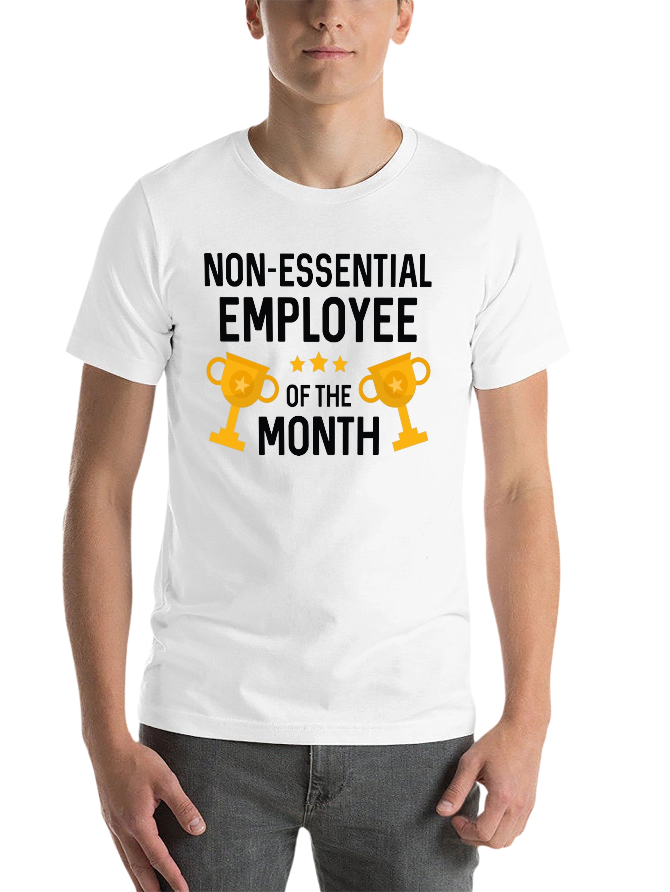 Black Non-Essential Employee of the Month Graphic Tee view 14
