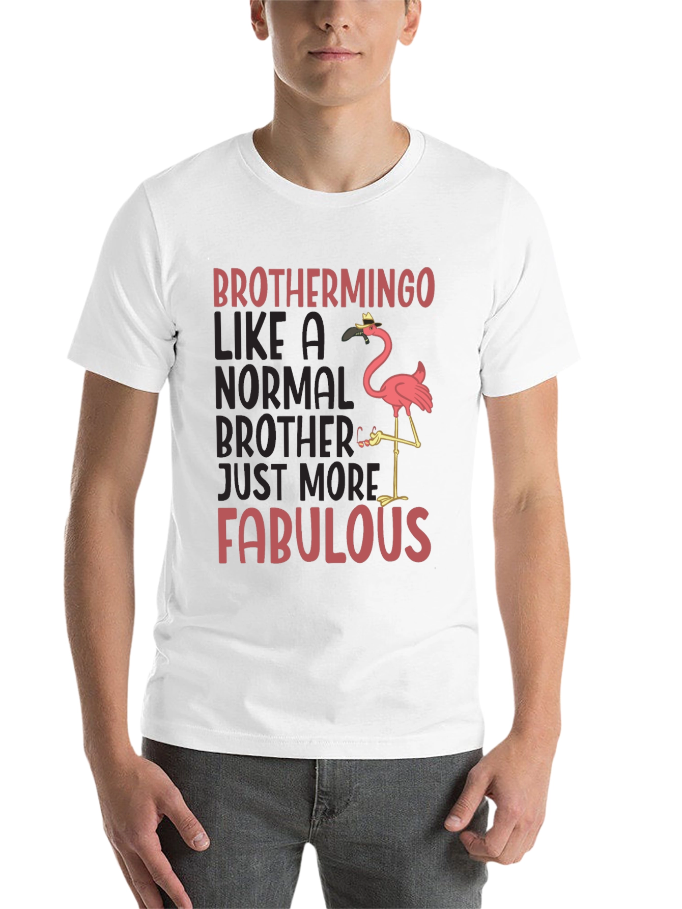 Black Brothermingo Fabulous Flamingo T-Shirt view 14