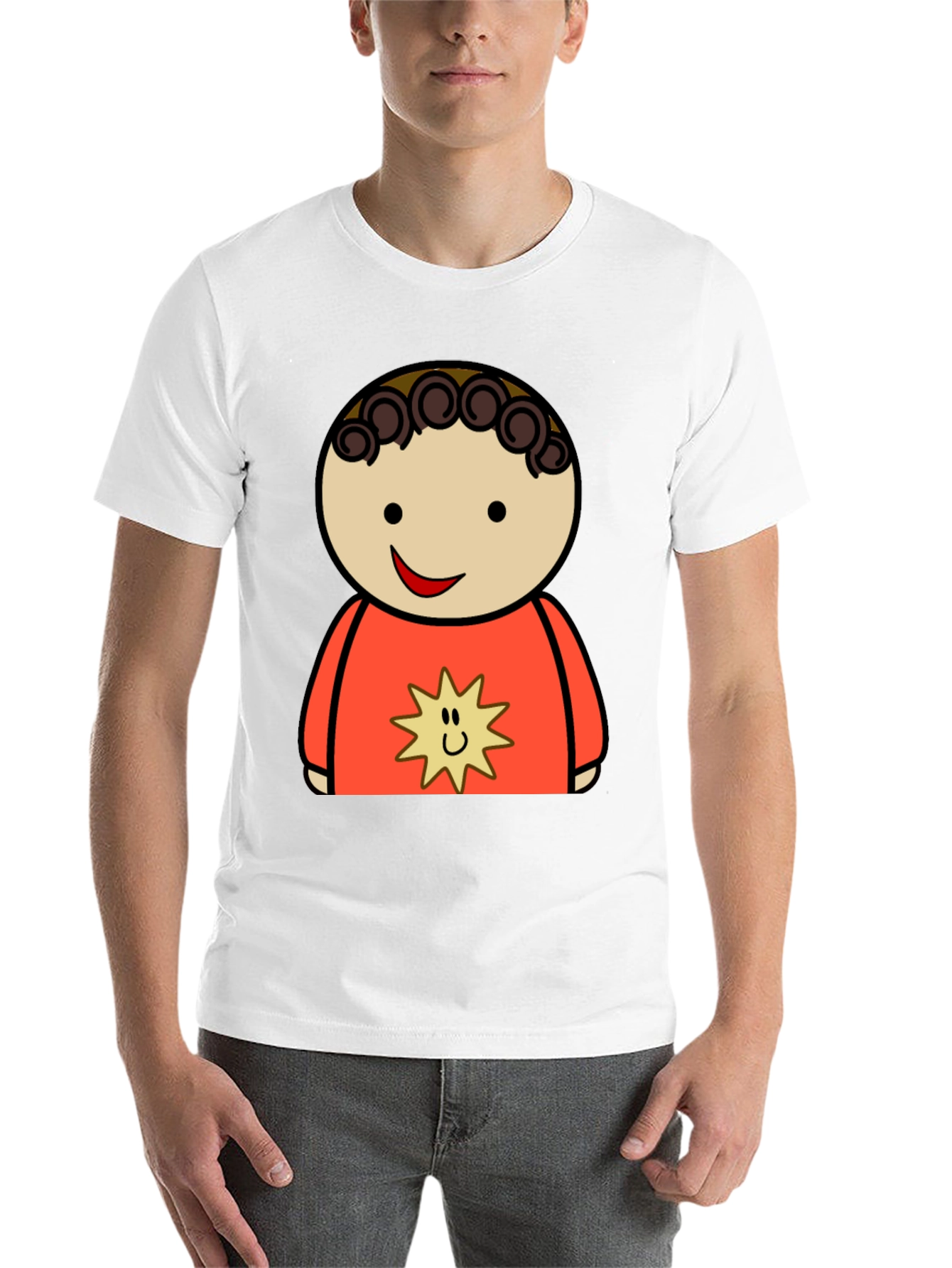 Black Cartoon Character Graphic Tee - Black view 14