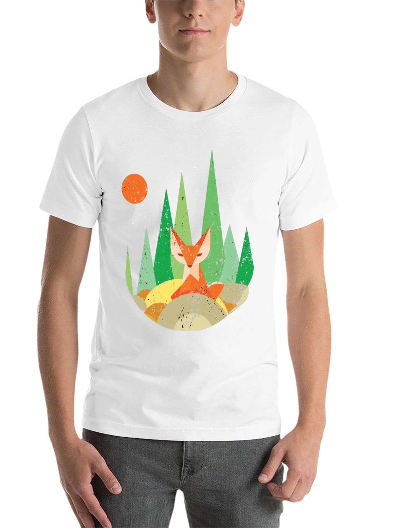 Black Forest Fox Graphic Tee - Unisex Black T-Shirt view 14