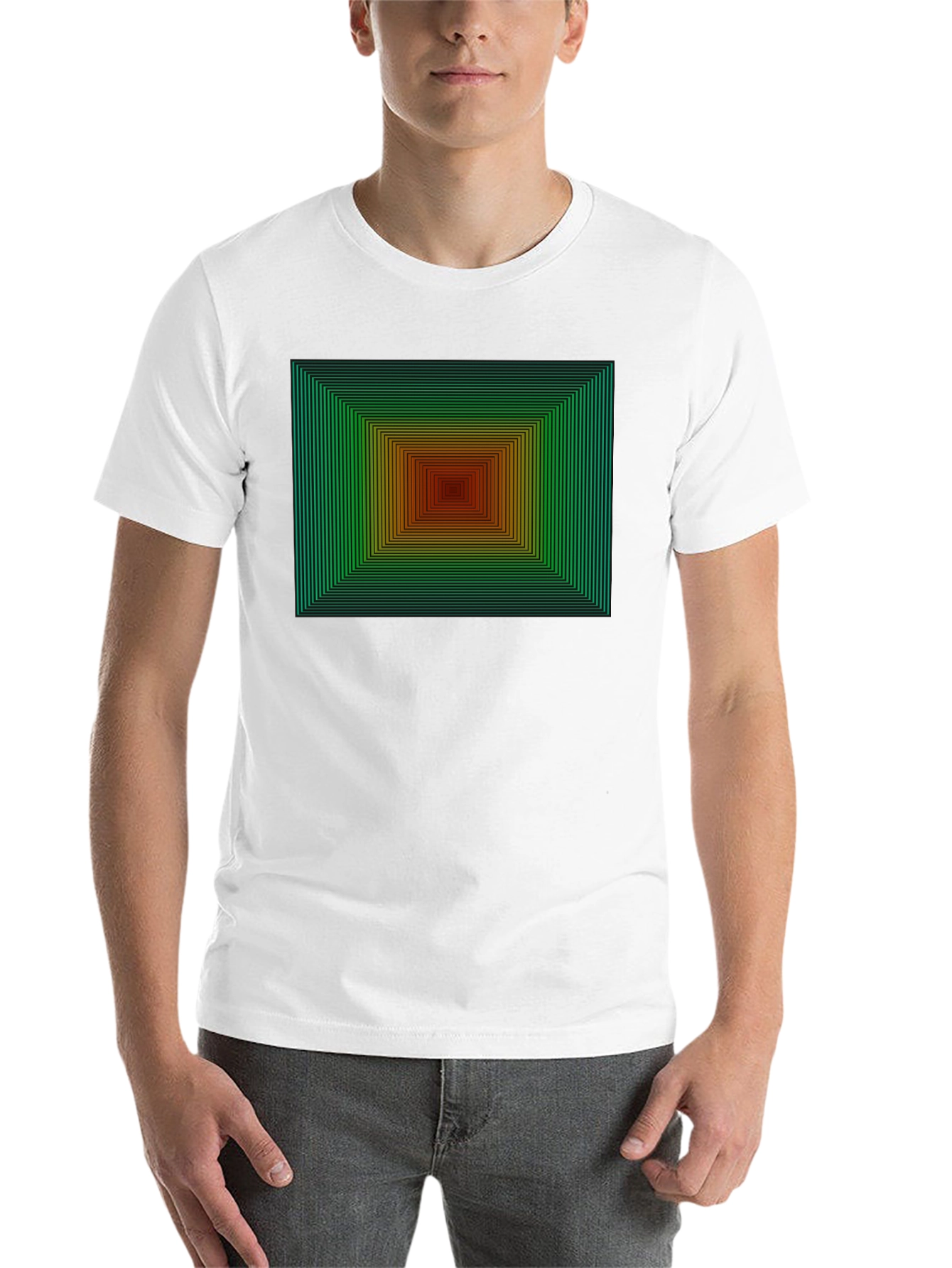 Black Geometric Gradient T-Shirt view 14