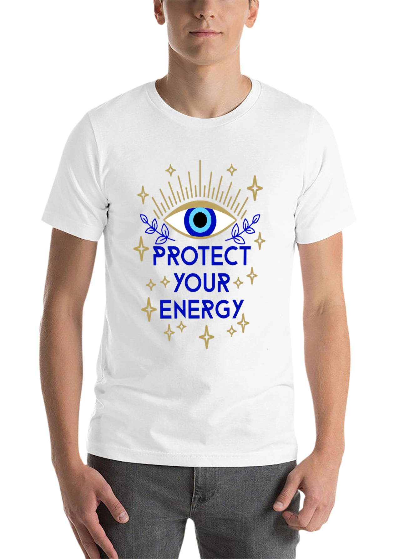 Black Protect Your Energy Graphic T-Shirt view 14