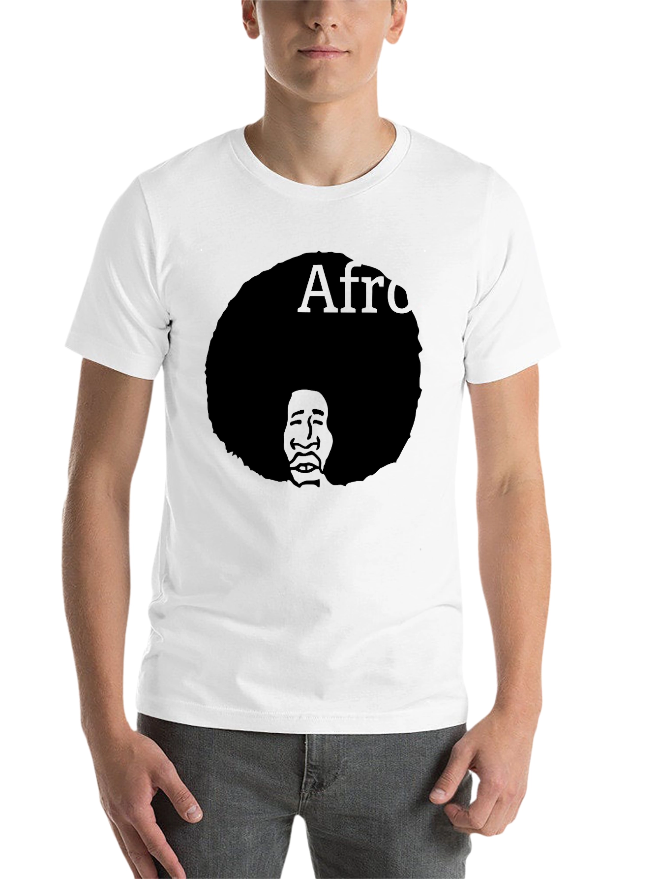 Black Afro Silhouette Graphic T-Shirt - Classic Black Tee view 14