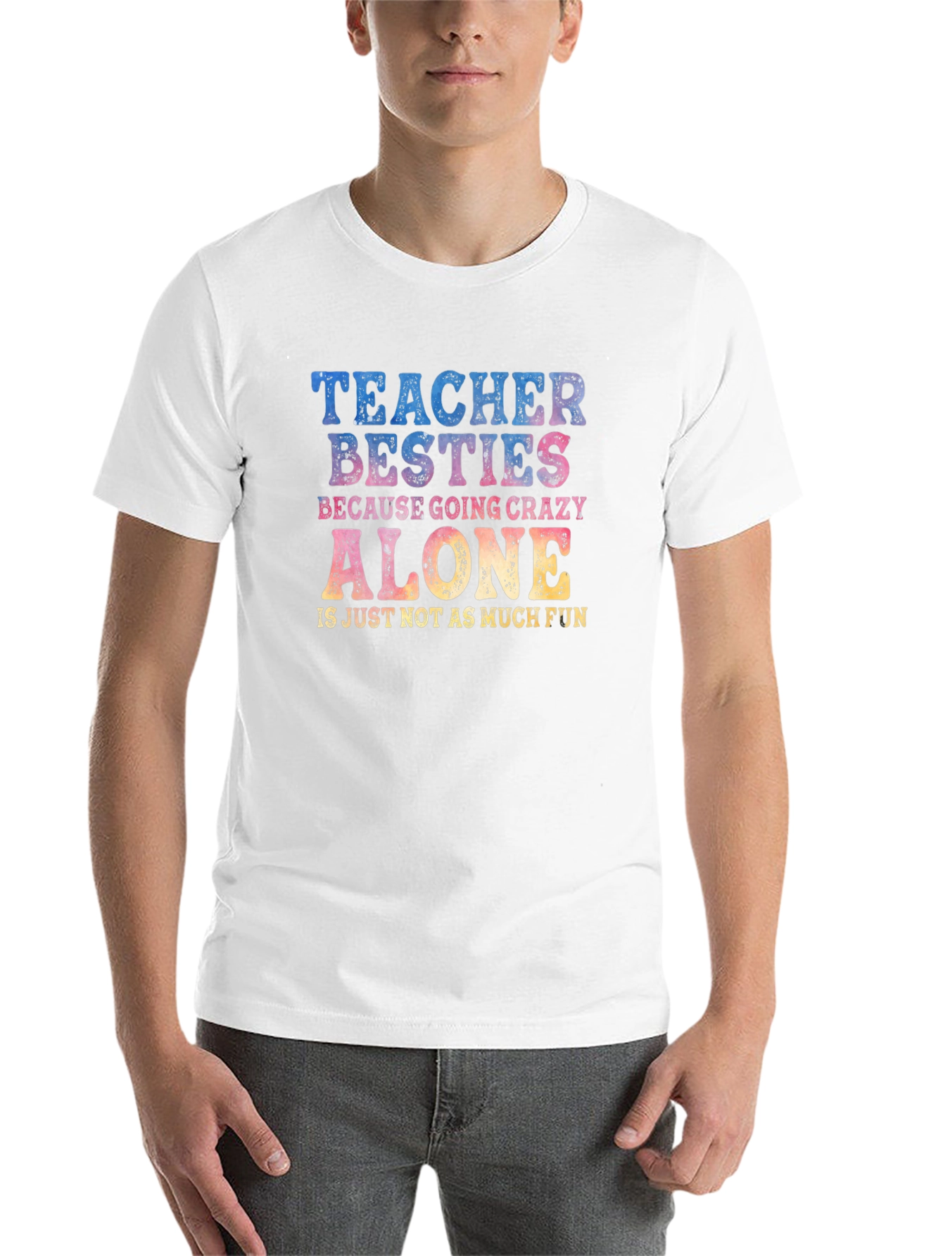 Black Teacher Besties Crazy Alone T-Shirt view 14