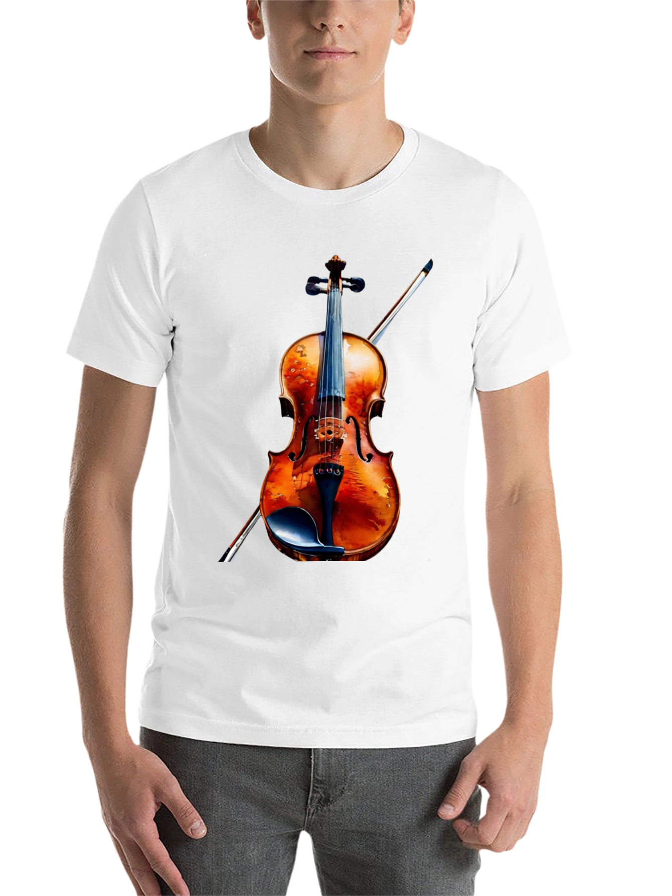 Black Violin Graphic Tee - Musical Instrument Shirt view 14