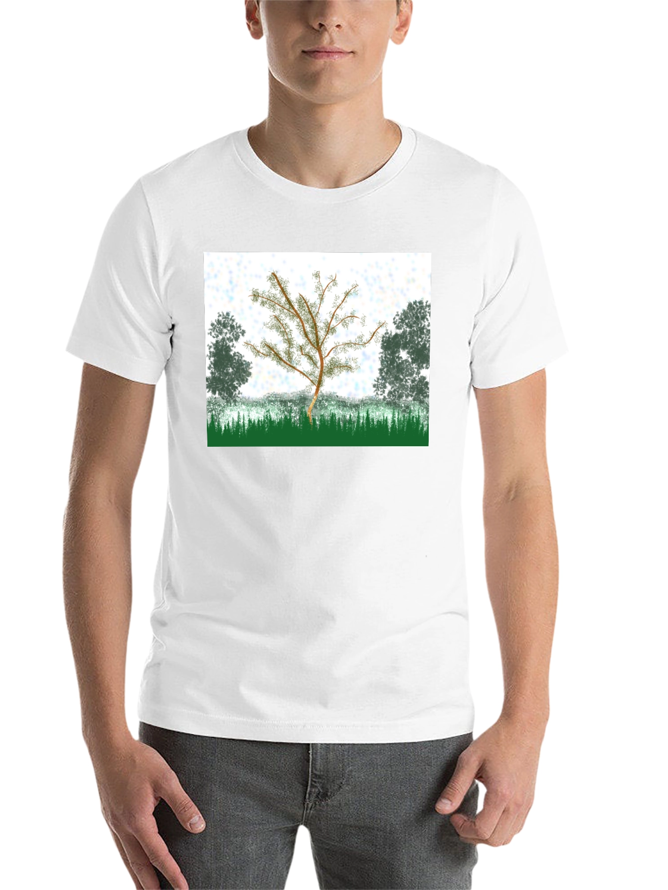 Black Nature Tree Graphic T-Shirt - Black view 14