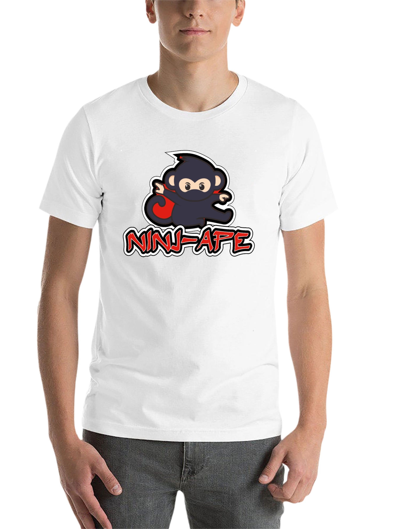 Black Ninja Ape Graphic T-Shirt - Cool & Unique Design view 14