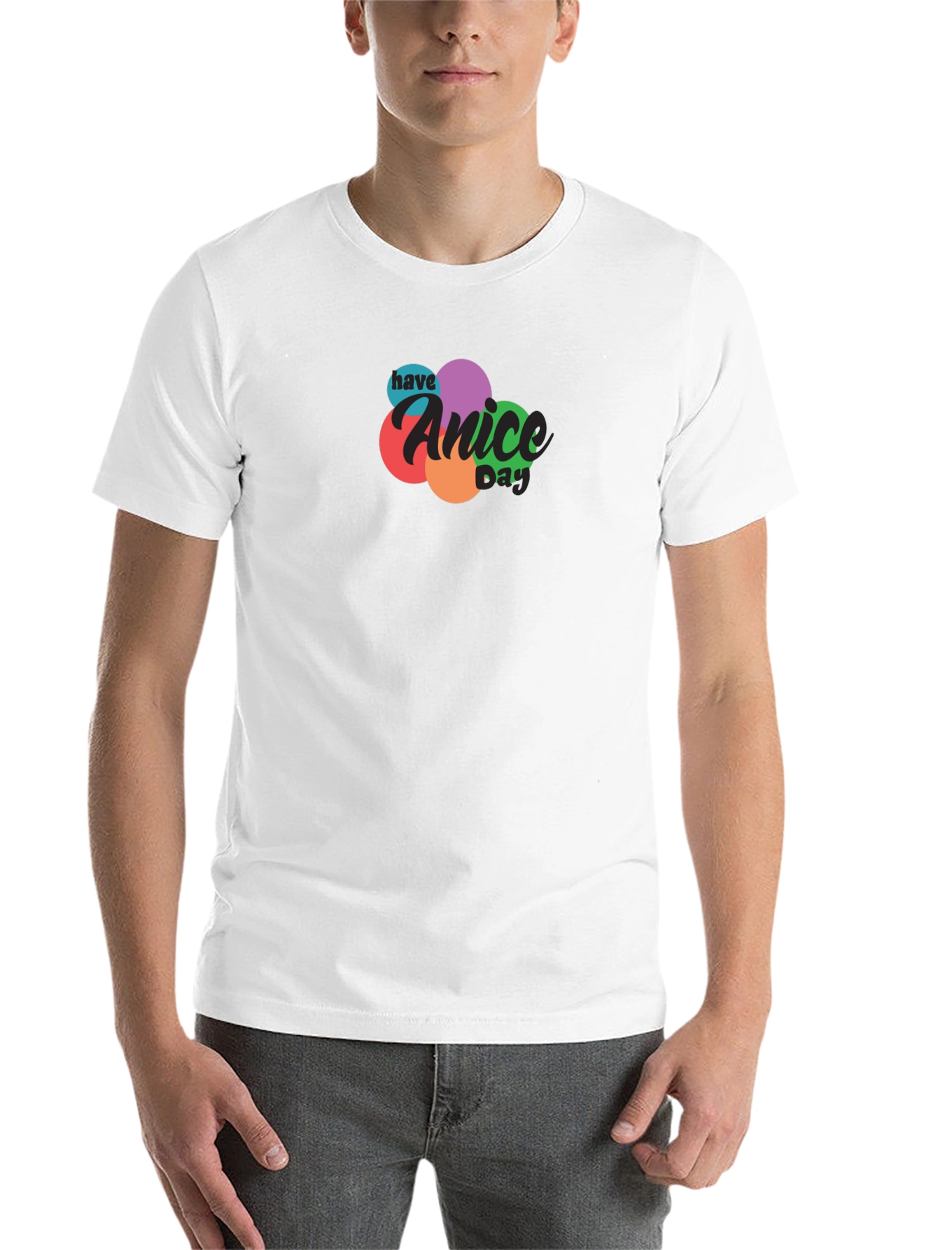 Black Have A Nice Day Graphic Tee - Soft Cotton Casual Top view 14