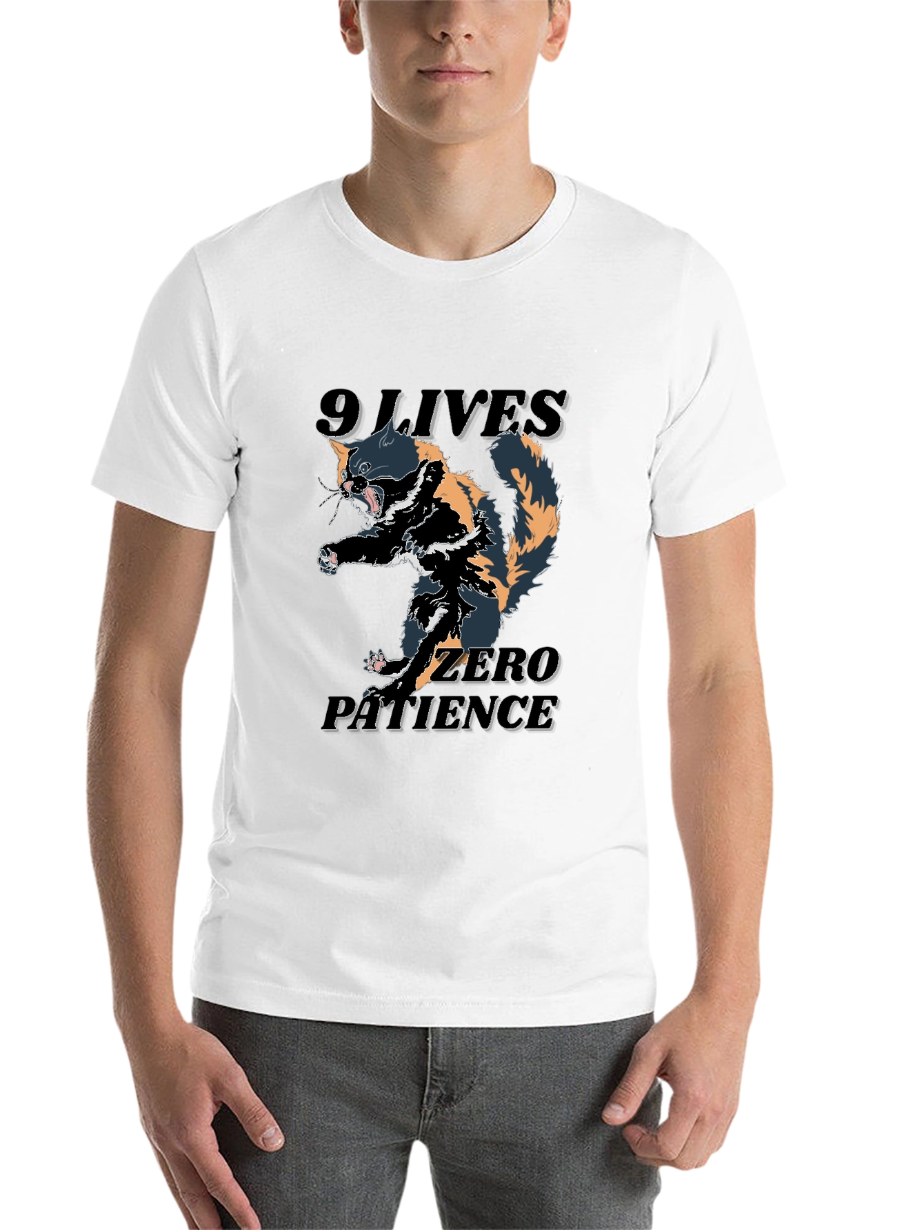 Black 9 Lives Zero Patience T-Shirt view 14