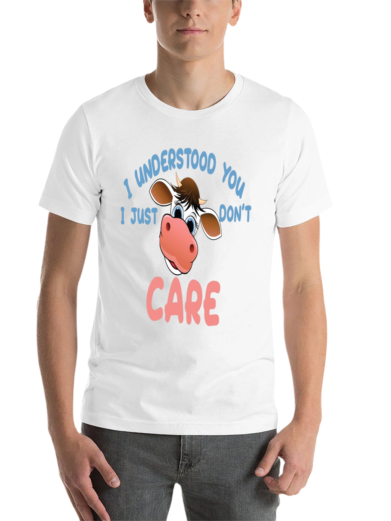 Black Funny Cow Graphic T-Shirt - I Understood You view 14
