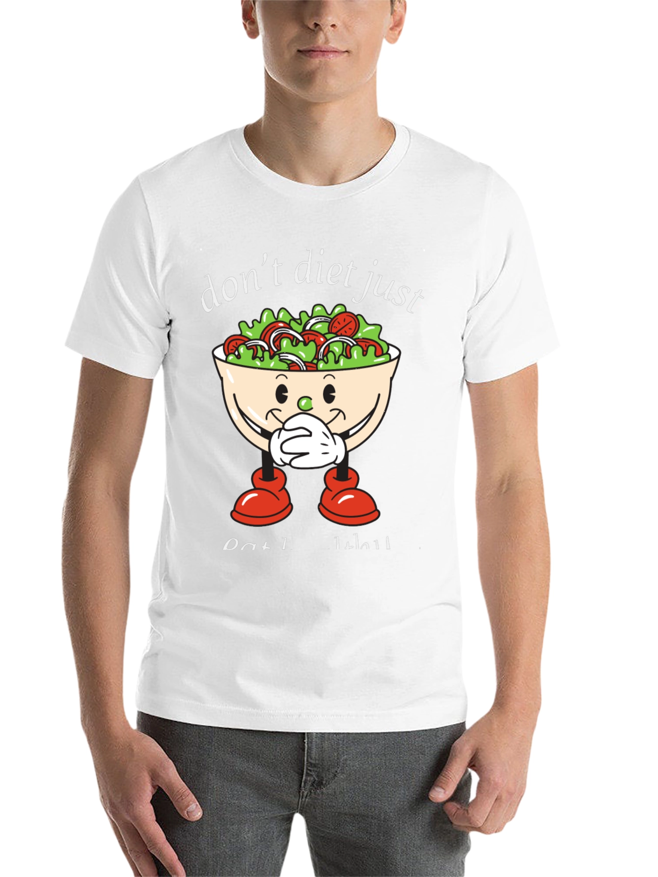 Black Don't Diet Just Eat Salad T-Shirt view 14