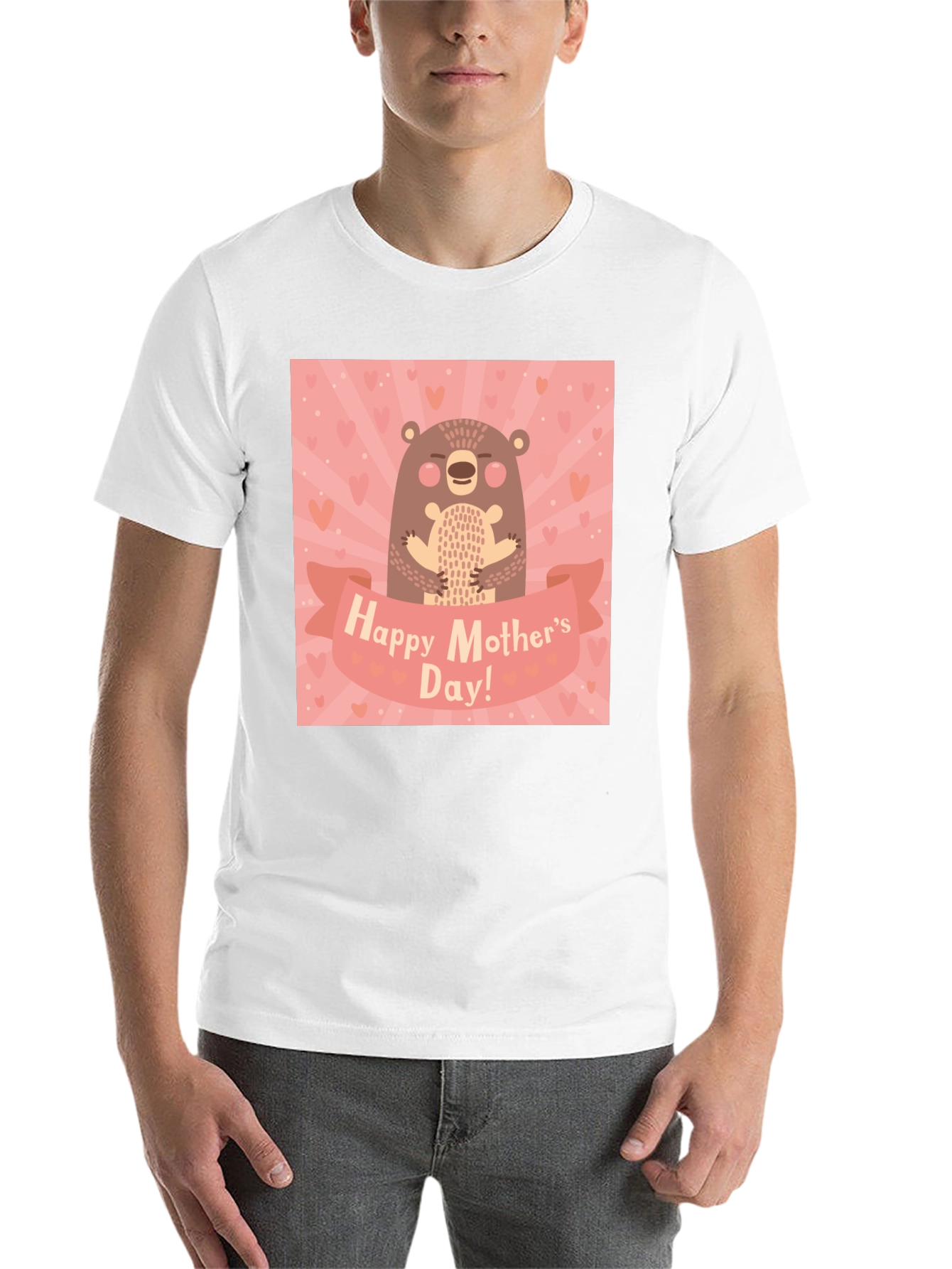 Black Happy Mother's Day Bear Graphic Tee view 14