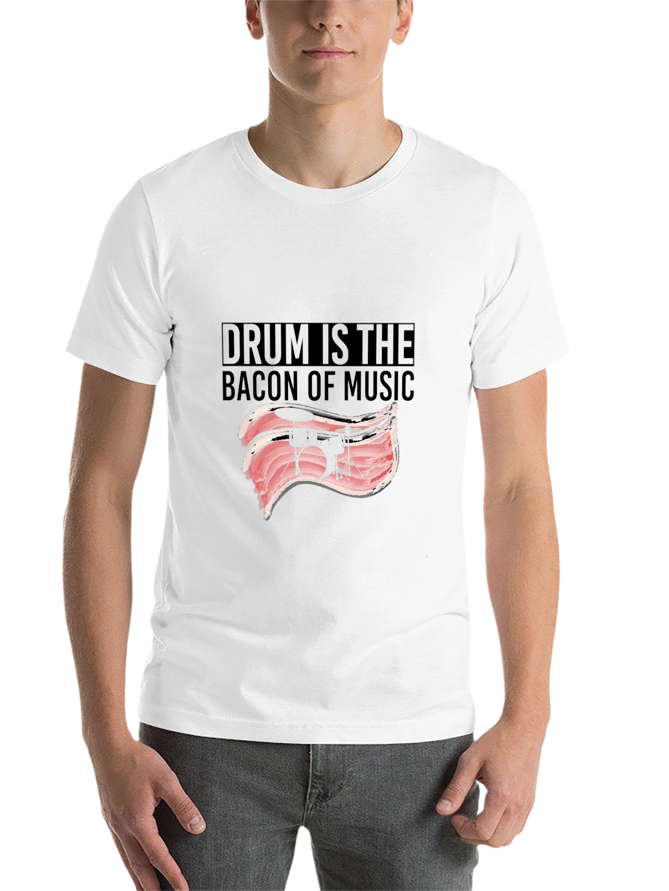 Black Drum is the Bacon of Music T-Shirt view 14