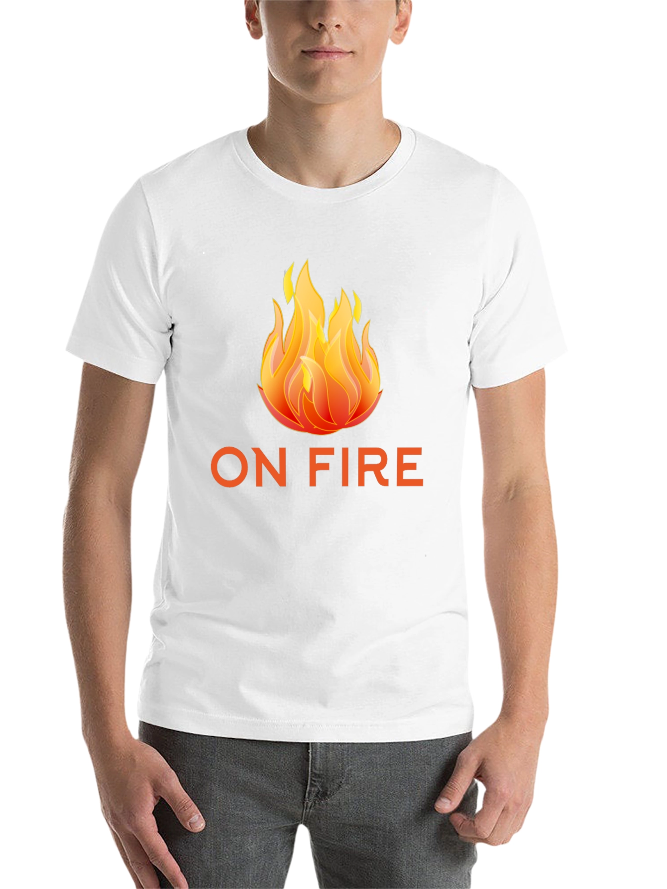 Black On Fire Graphic Tee - Black Short Sleeve T-Shirt view 14