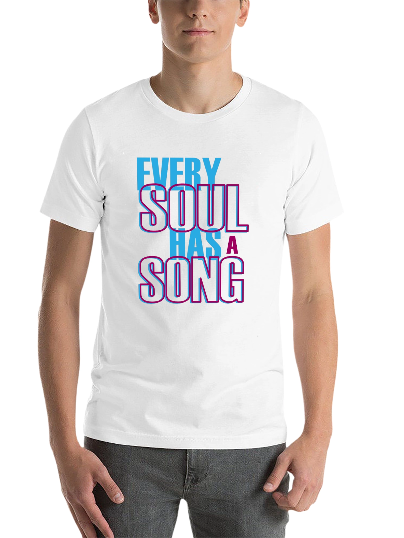 Black Every Soul Has a Song Graphic T-Shirt view 14