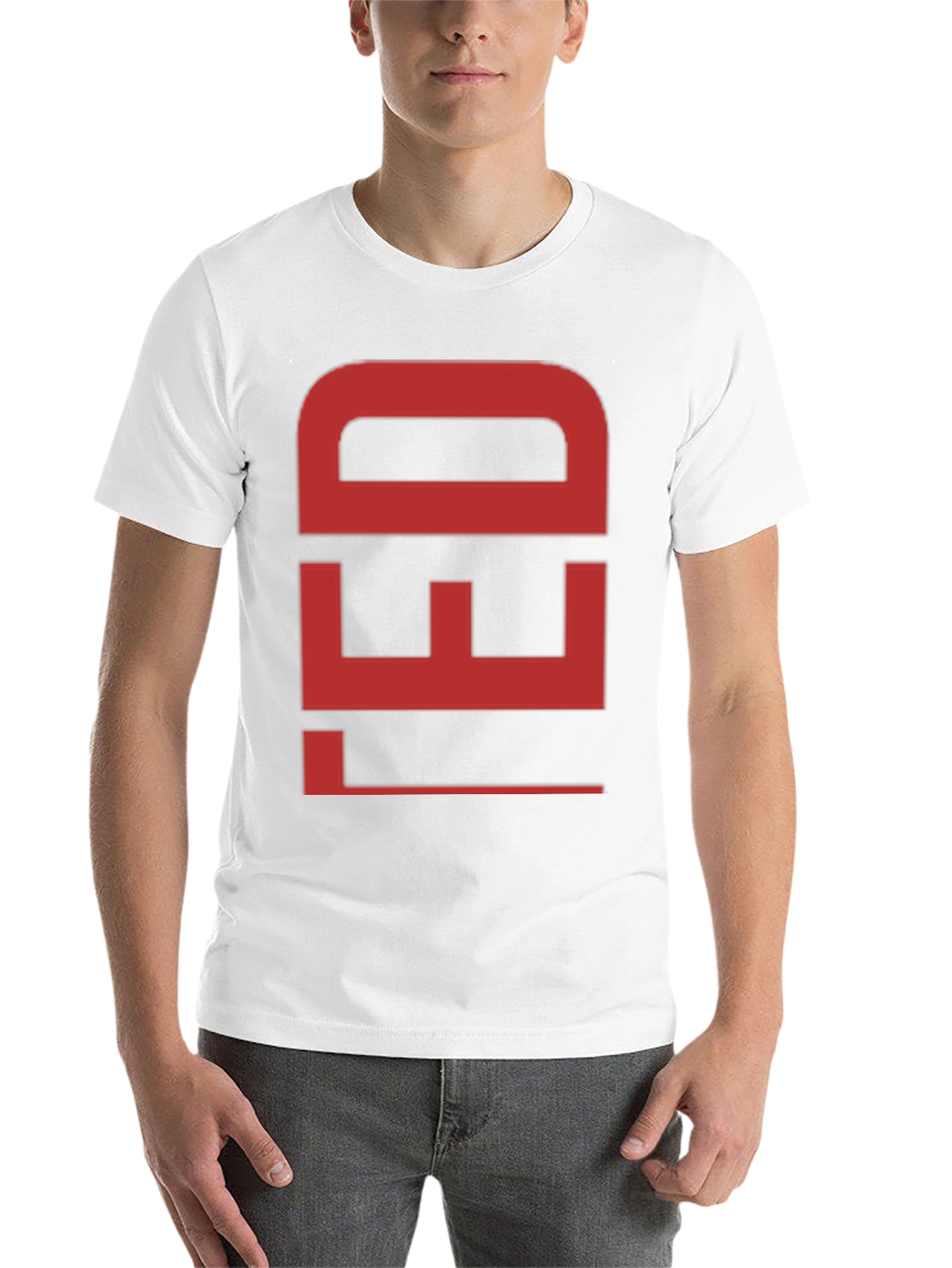 Black Bold Red Graphic Print Black Cotton T-Shirt view 14