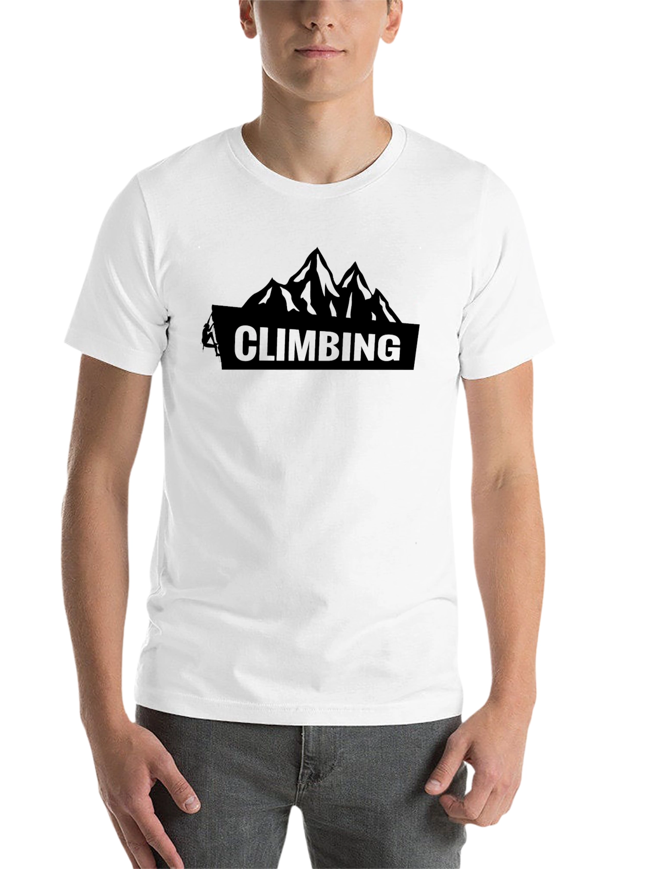 Black Climbing Mountain Graphic T-Shirt - Black view 14