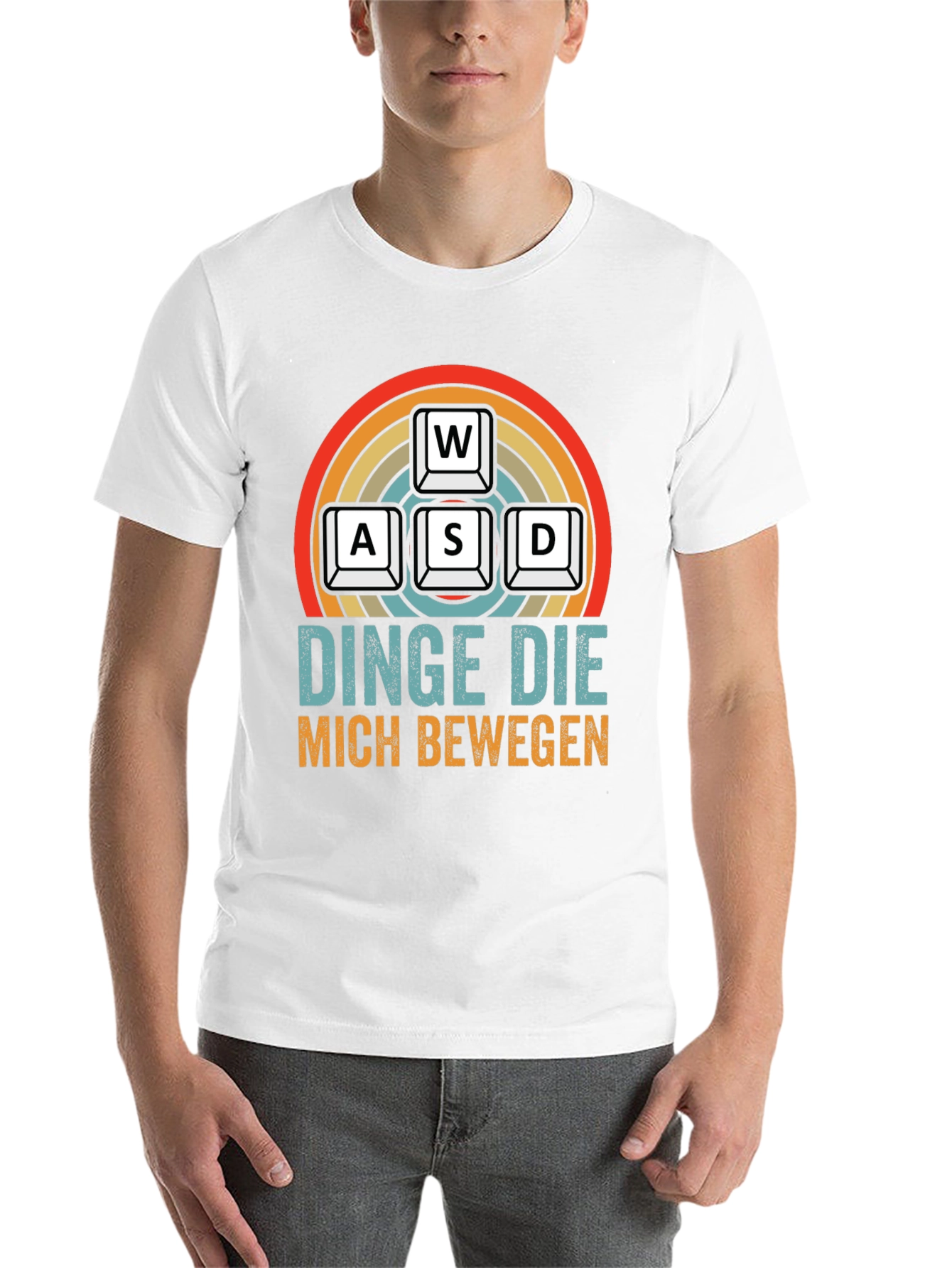 Black Gamer T-Shirt - WASD Keys - Dinge Die Mich Bewegen view 14