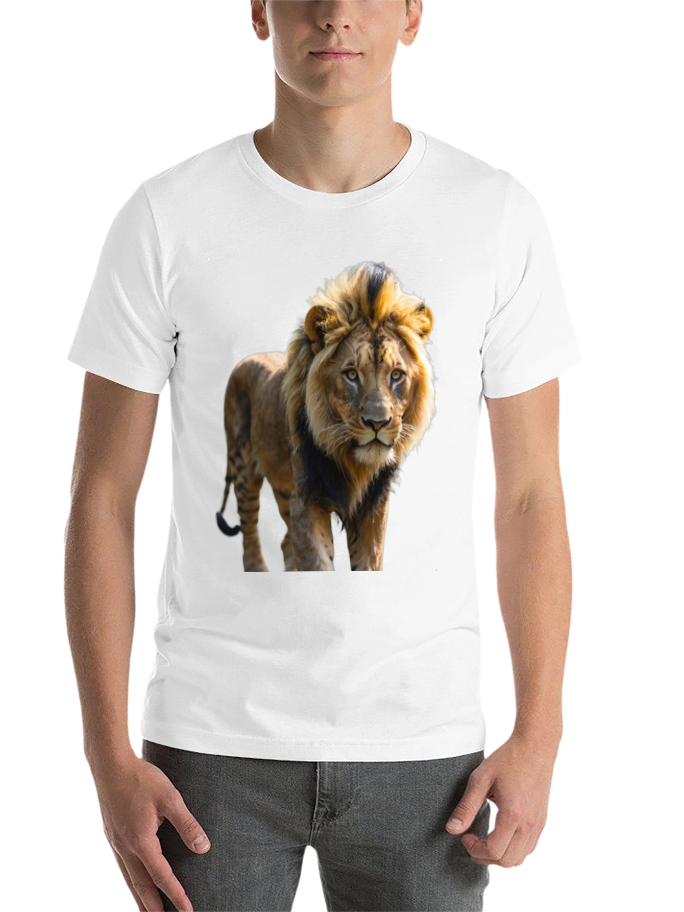 Black Lion Graphic Tee - Men's Black T-Shirt view 14