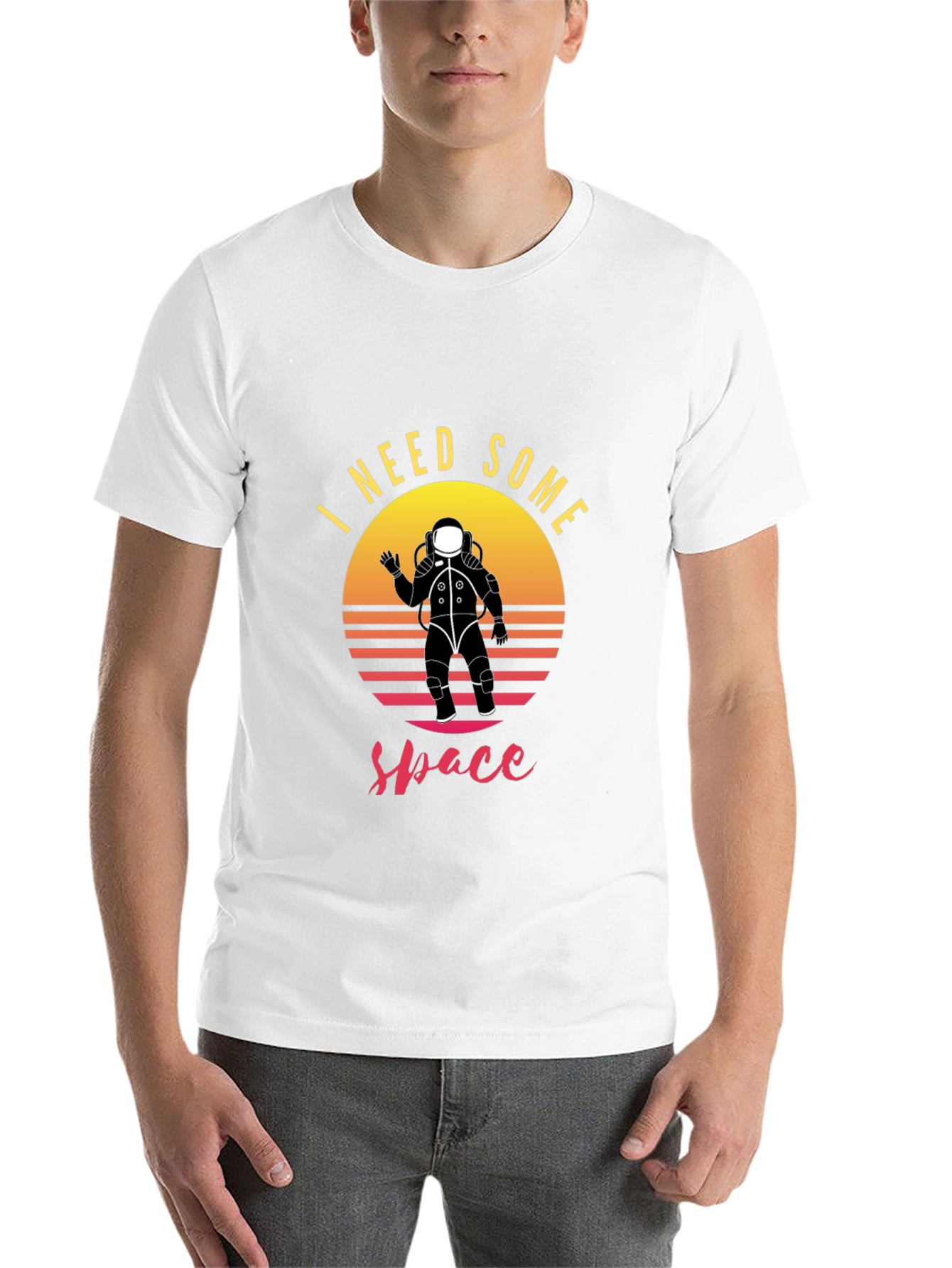 Black I Need Some Space T-Shirt - Astronaut Graphic Tee view 14
