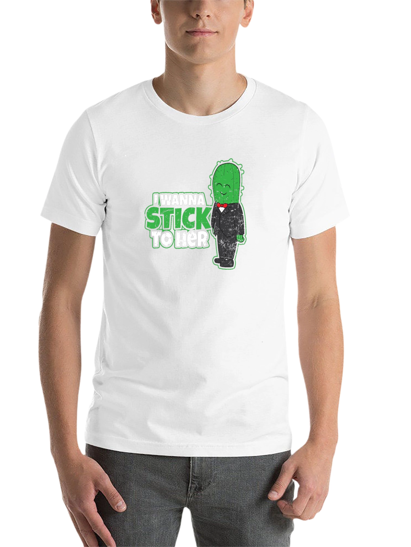 Black I Wanna Stick To Her - Cactus T-Shirt view 14