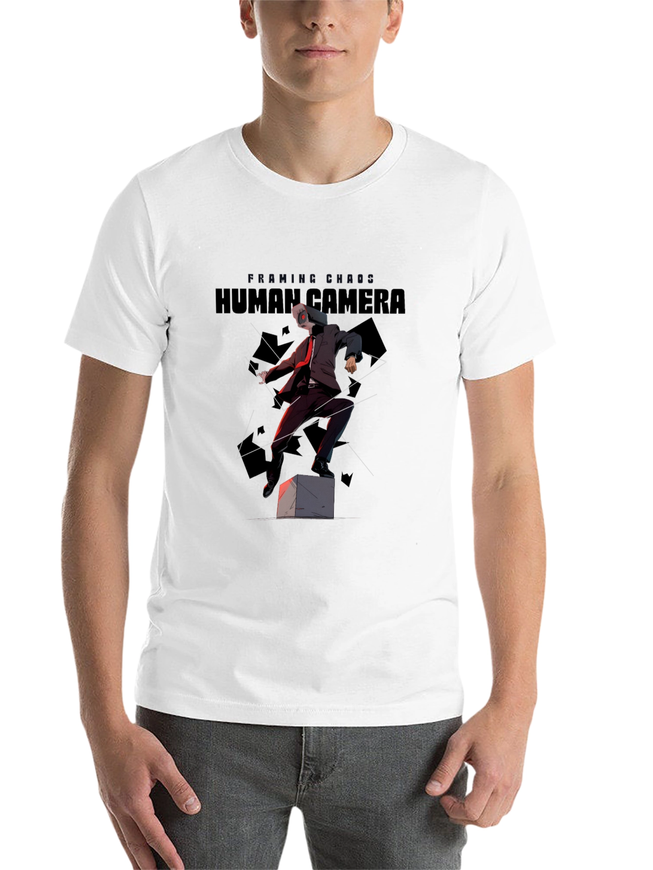 Black Human Camera Graphic Tee view 14