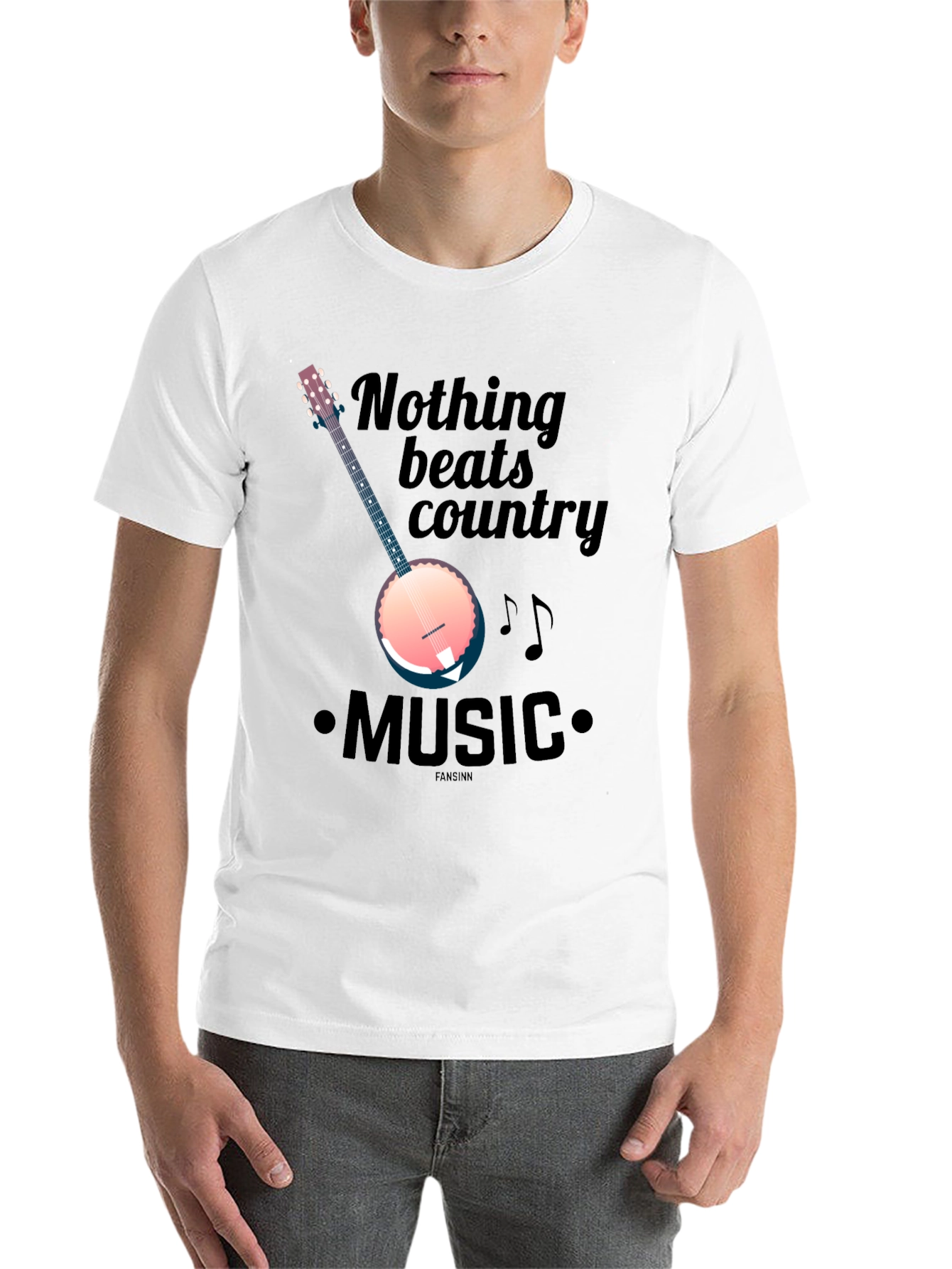 Black Country Music Banjo Graphic T-Shirt view 14