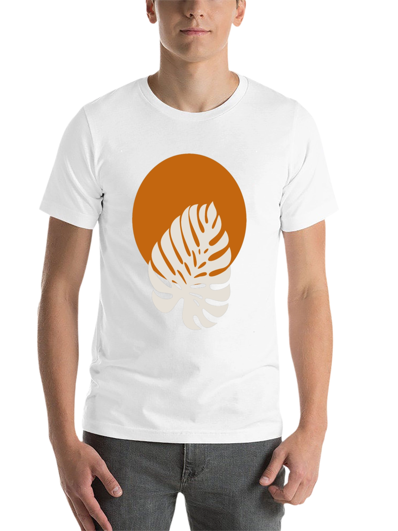 Black Monstera Graphic Tee - Modern Tropical Style view 14