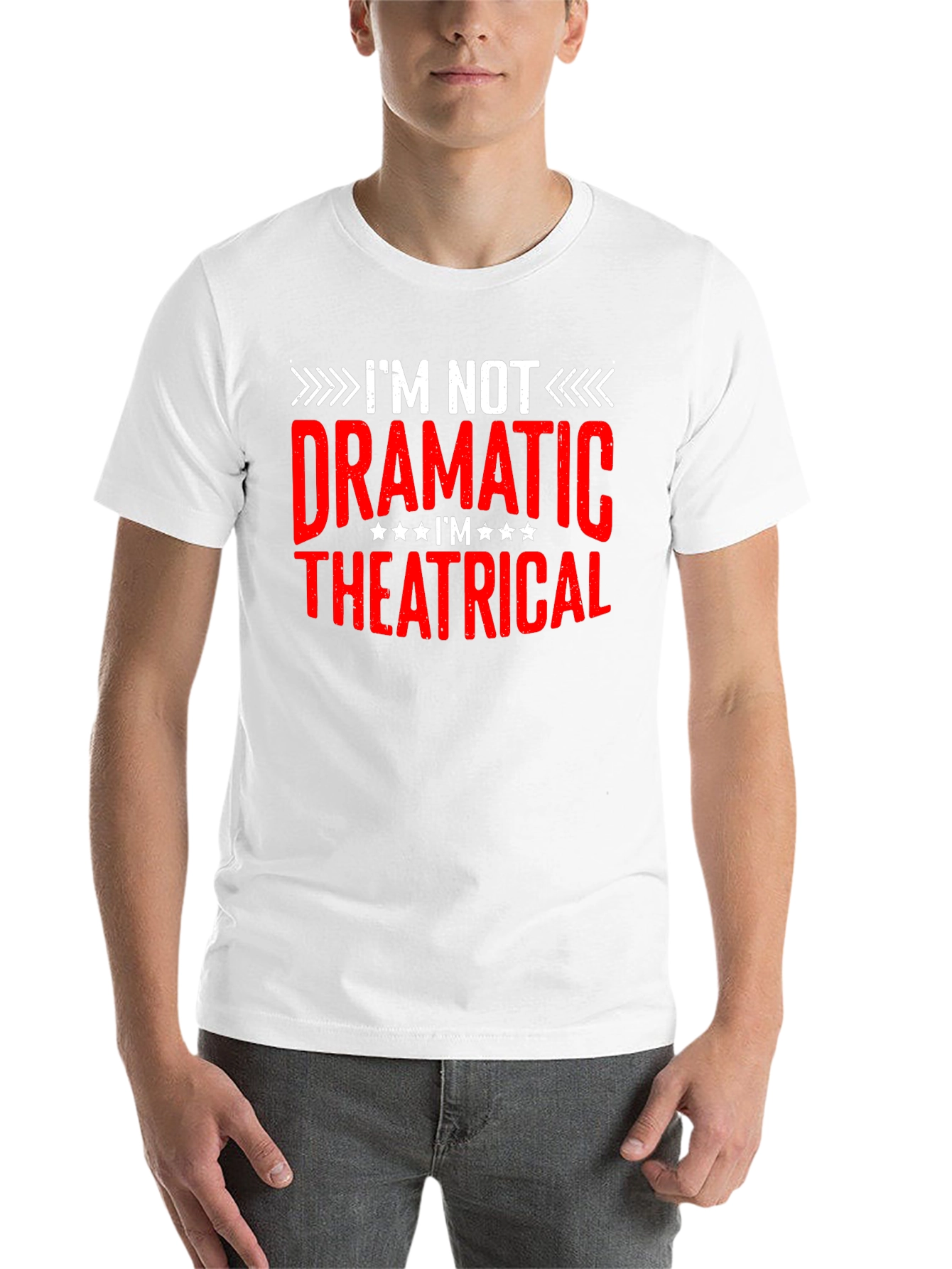 Black I'm Not Dramatic Theatrical Black T-Shirt view 14