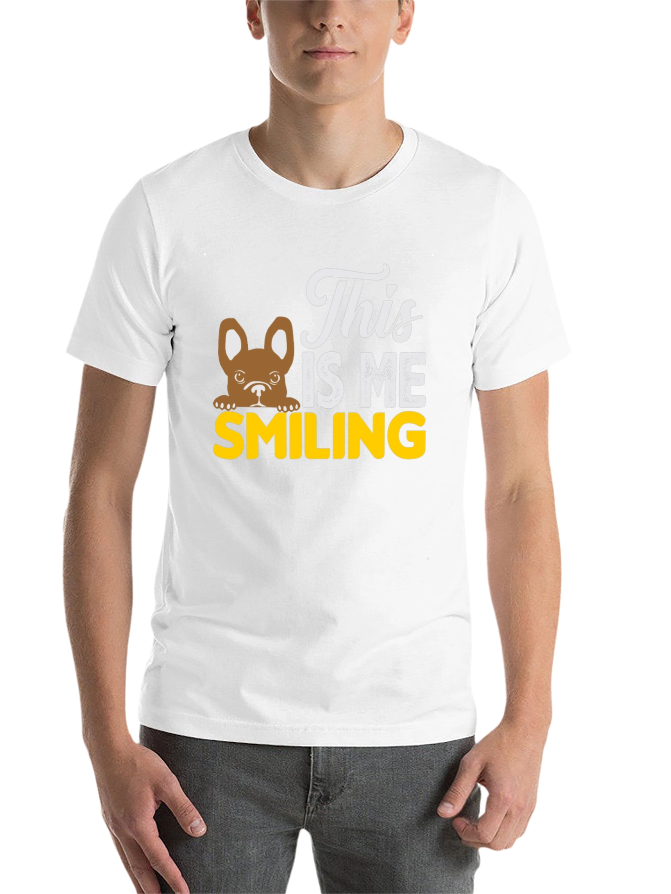 Black This Is Me Smiling Dog T-Shirt view 14