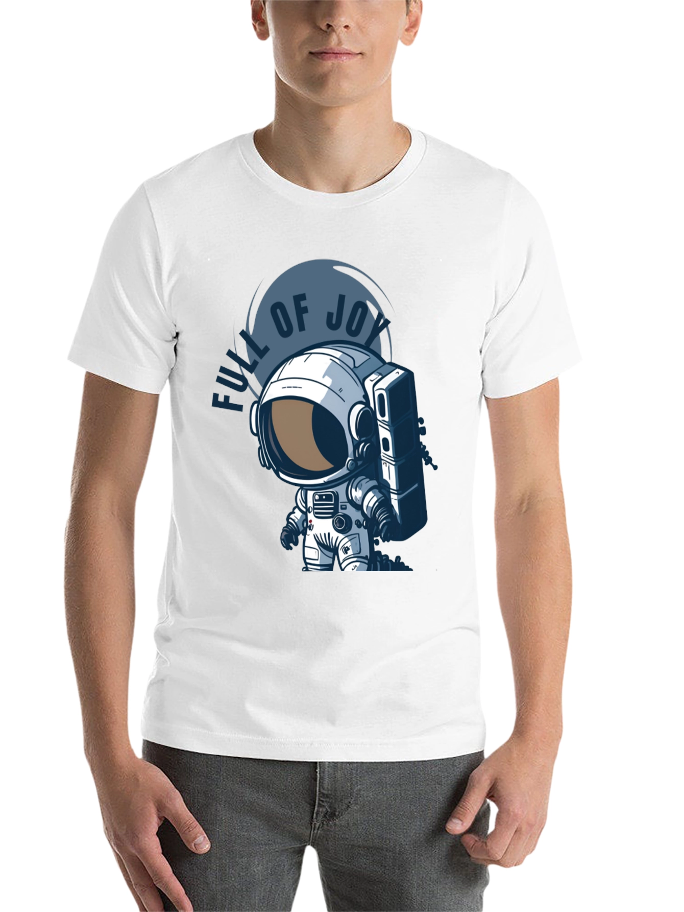 Black Full of Joy Astronaut Graphic T-Shirt view 14