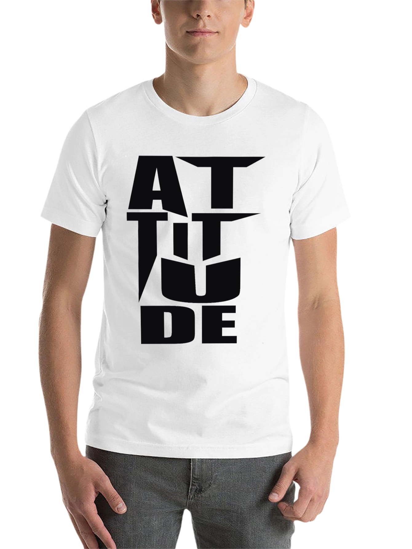 Black Attitude Graphic Black T-Shirt view 14